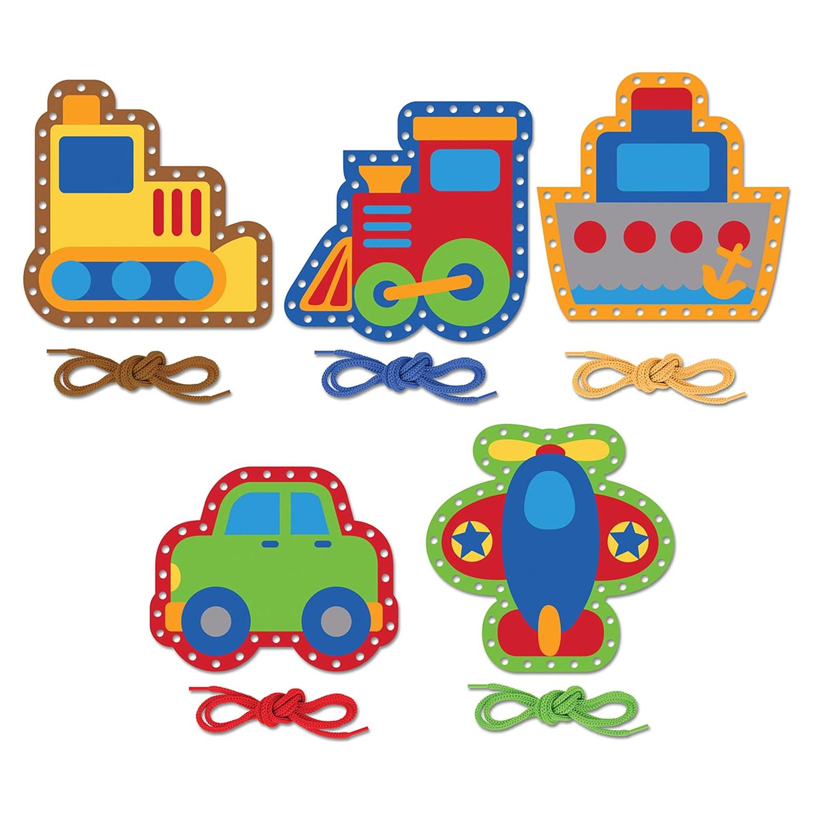 Tarjetas de Enhebrar Stephen Joseph Transporte - 5 Piezas