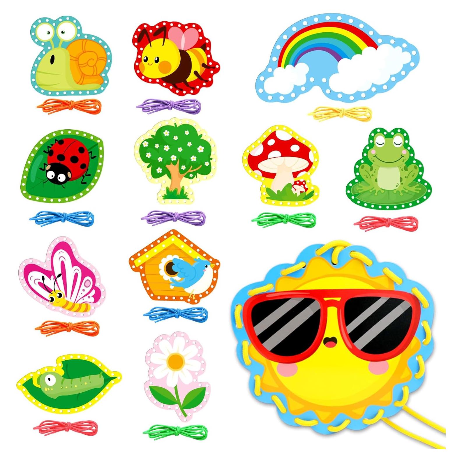 Kits de Costura de Primavera Omlisca 12 Tarjetas Coloridas