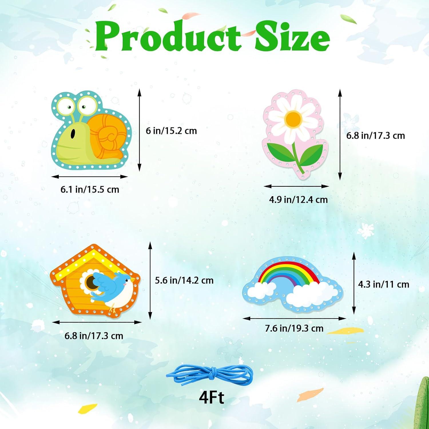 Kits de Costura de Primavera Omlisca 12 Tarjetas Coloridas