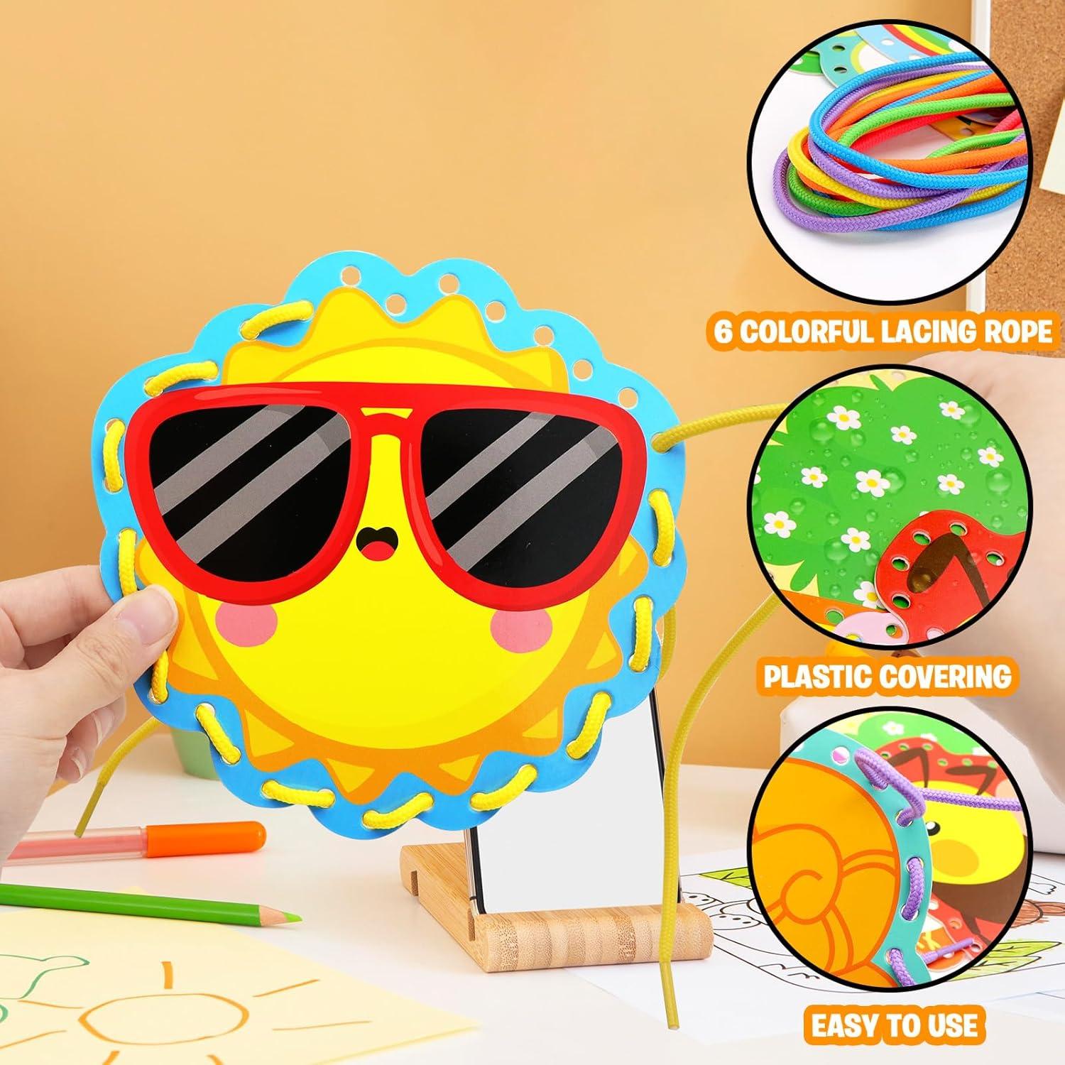 Kits de Costura de Primavera Omlisca 12 Tarjetas Coloridas