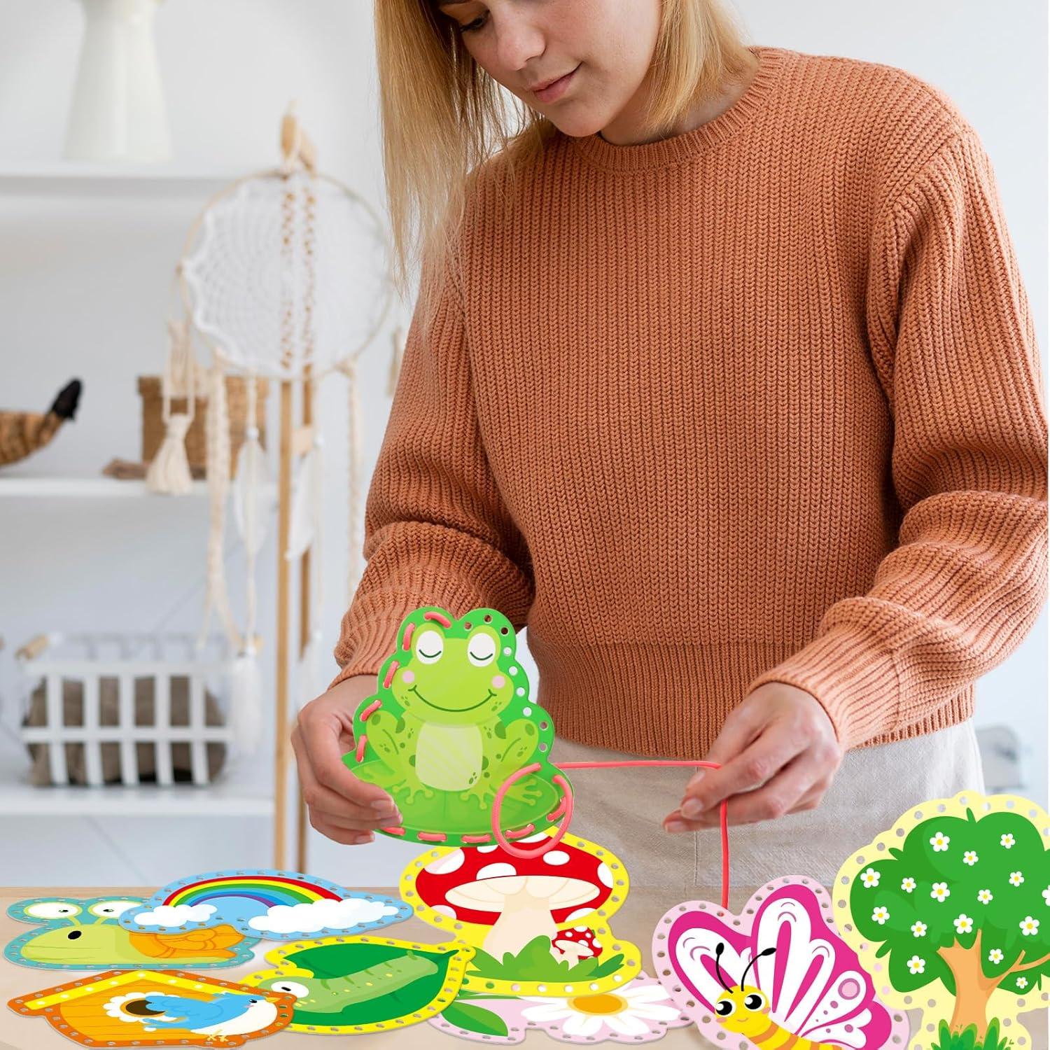 Kits de Costura de Primavera Omlisca 12 Tarjetas Coloridas