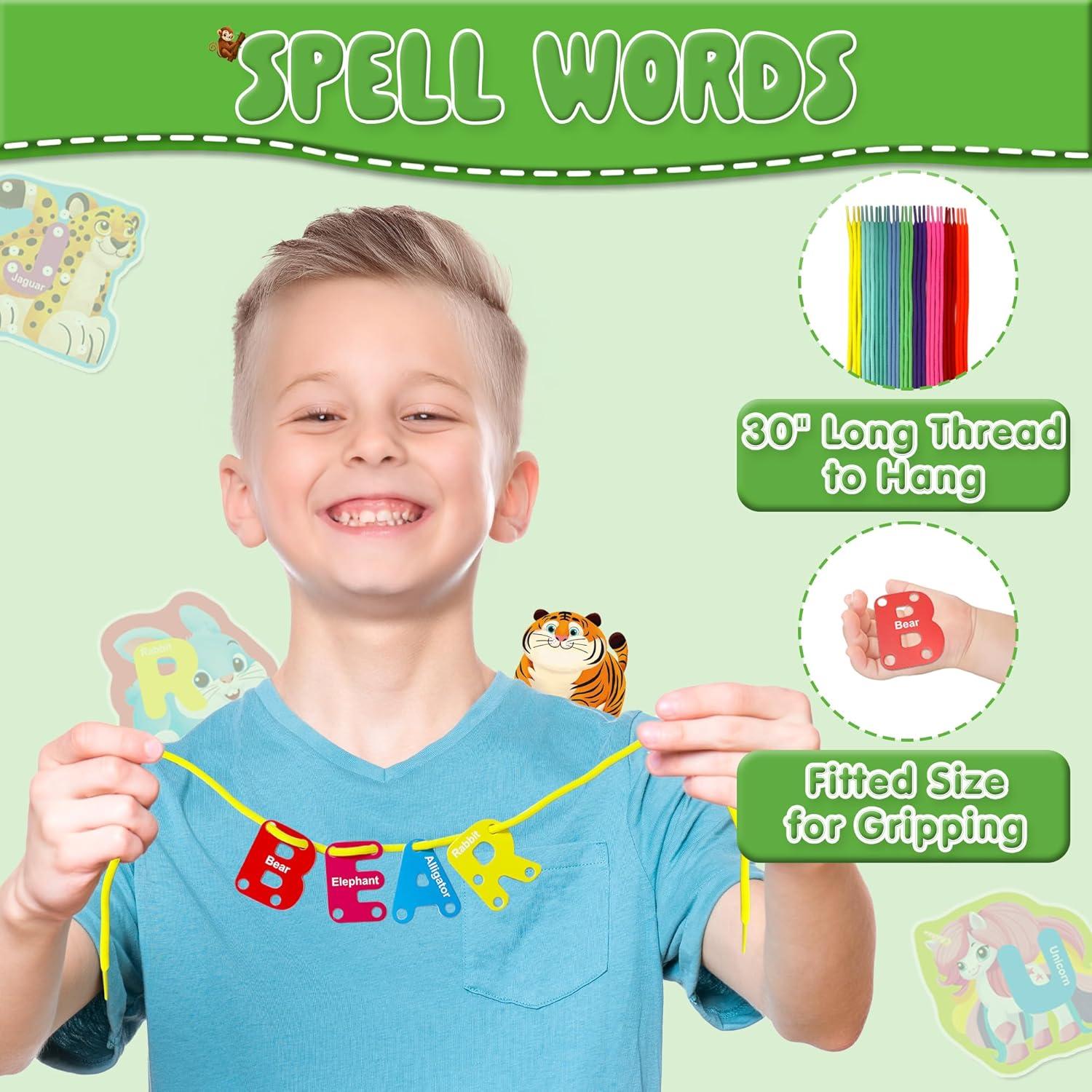 Tarjetas de Enhebrado de Animales ArRuKi KIDS - 52 Piezas