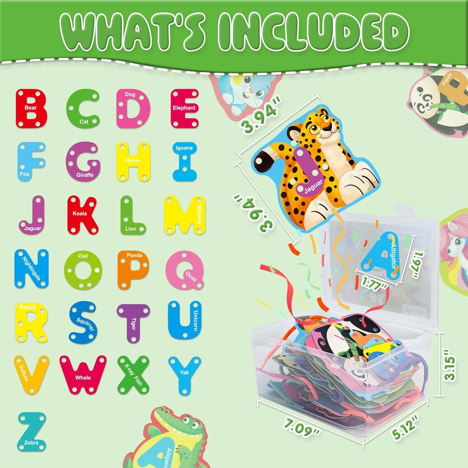 Tarjetas de Enhebrado de Animales ArRuKi KIDS - 52 Piezas