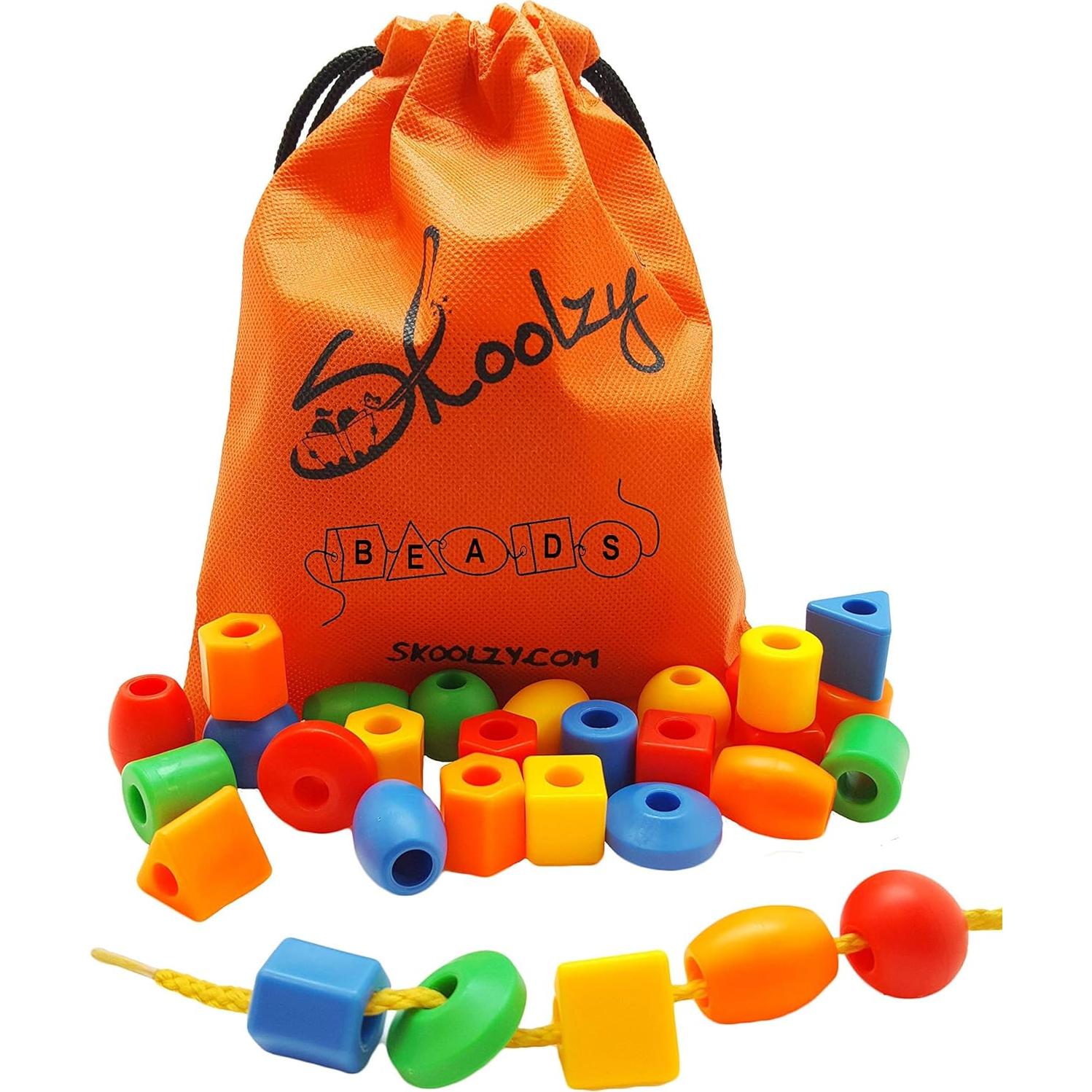 Cuentas de Enhebrar Jumbo Skoolzy - Juguetes Montessori 4 años