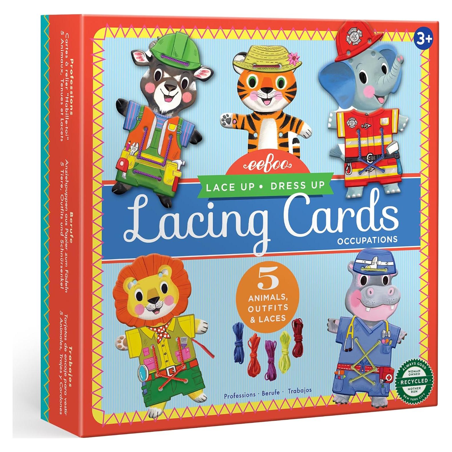 Tarjetas de Enhebrado para Vestir eeBoo - 5 Personajes y Atuendos