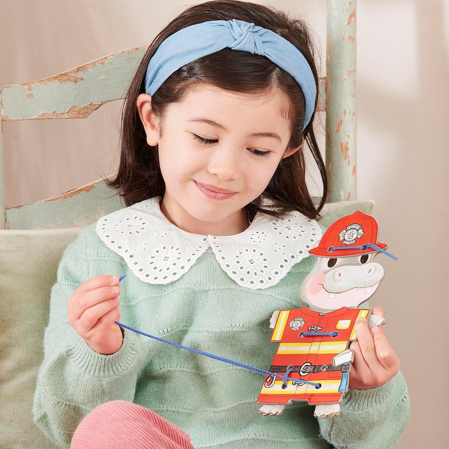 Tarjetas de Enhebrado para Vestir eeBoo - 5 Personajes y Atuendos