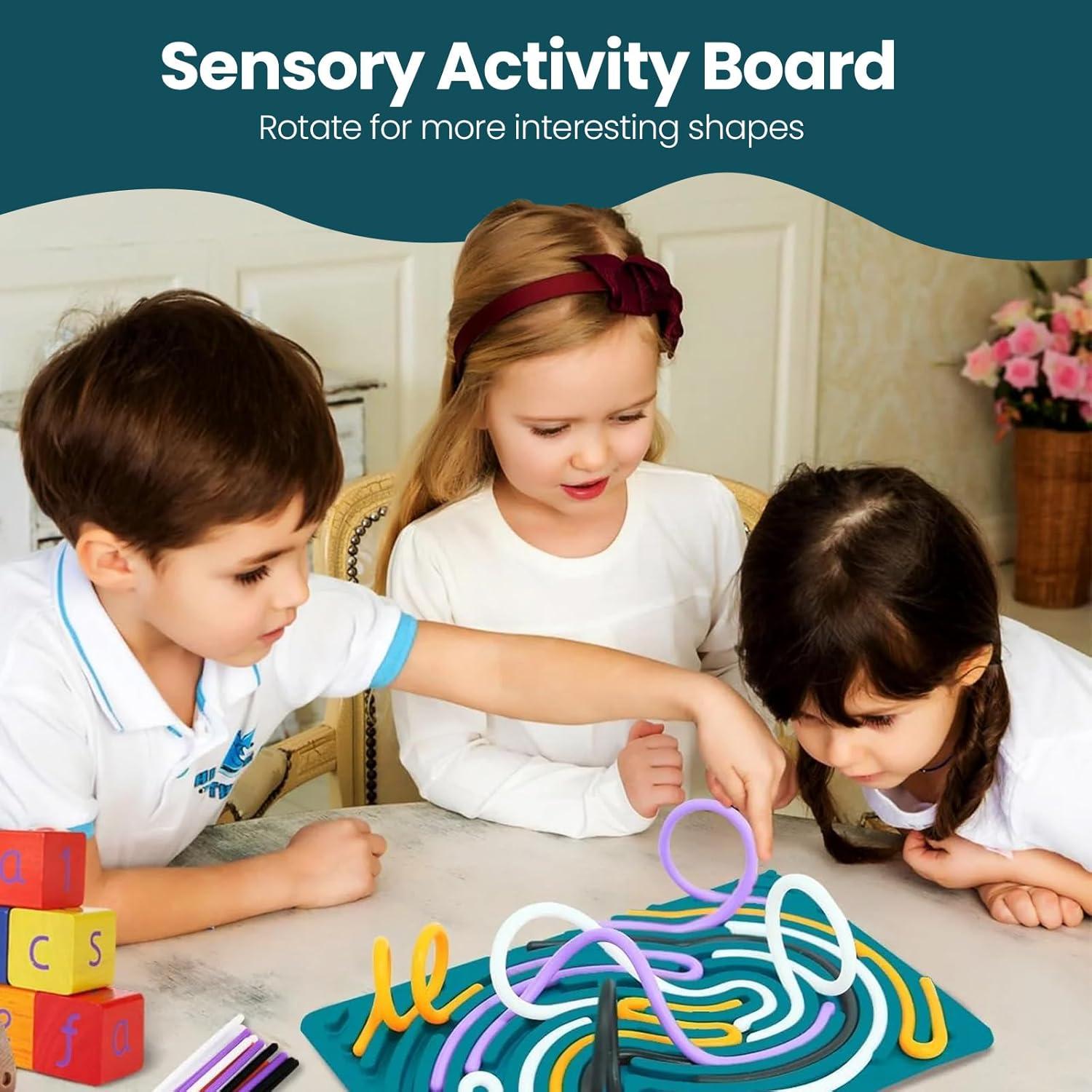 Tablero Sensorial de Enhebrado SENSORY4U - Paquete de 3 Juguetes