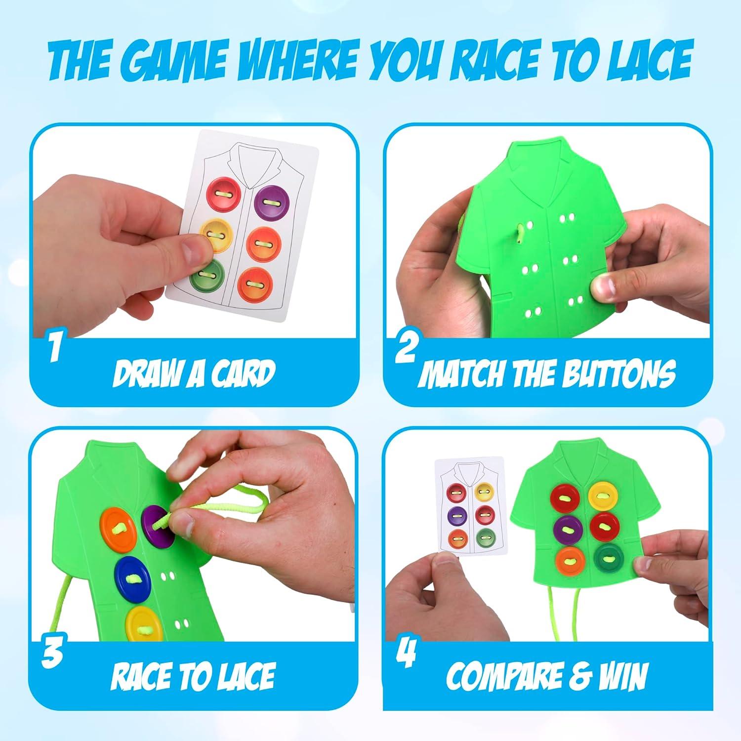 Juego de Enhebrado de Botones Point Games - 72 Piezas