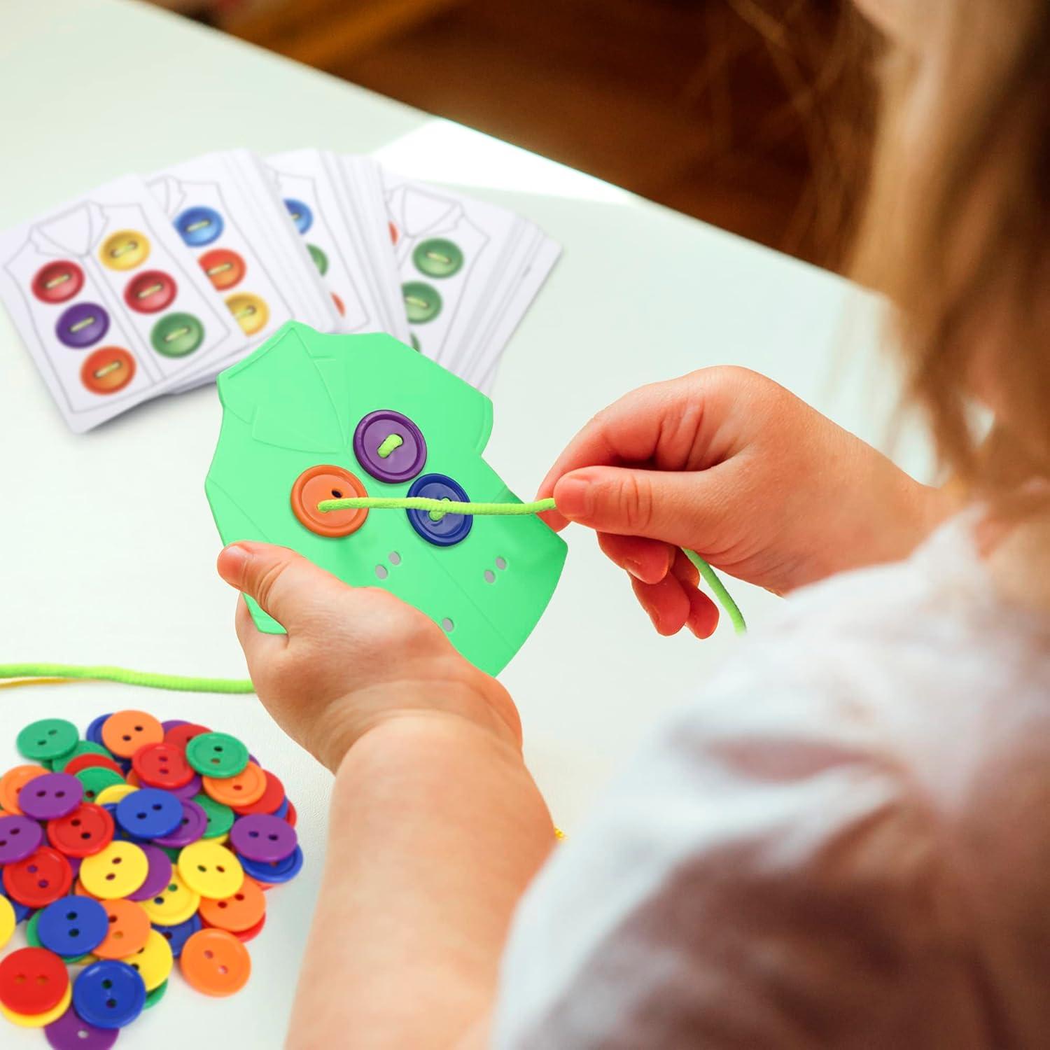 Juego de Enhebrado de Botones Point Games - 72 Piezas