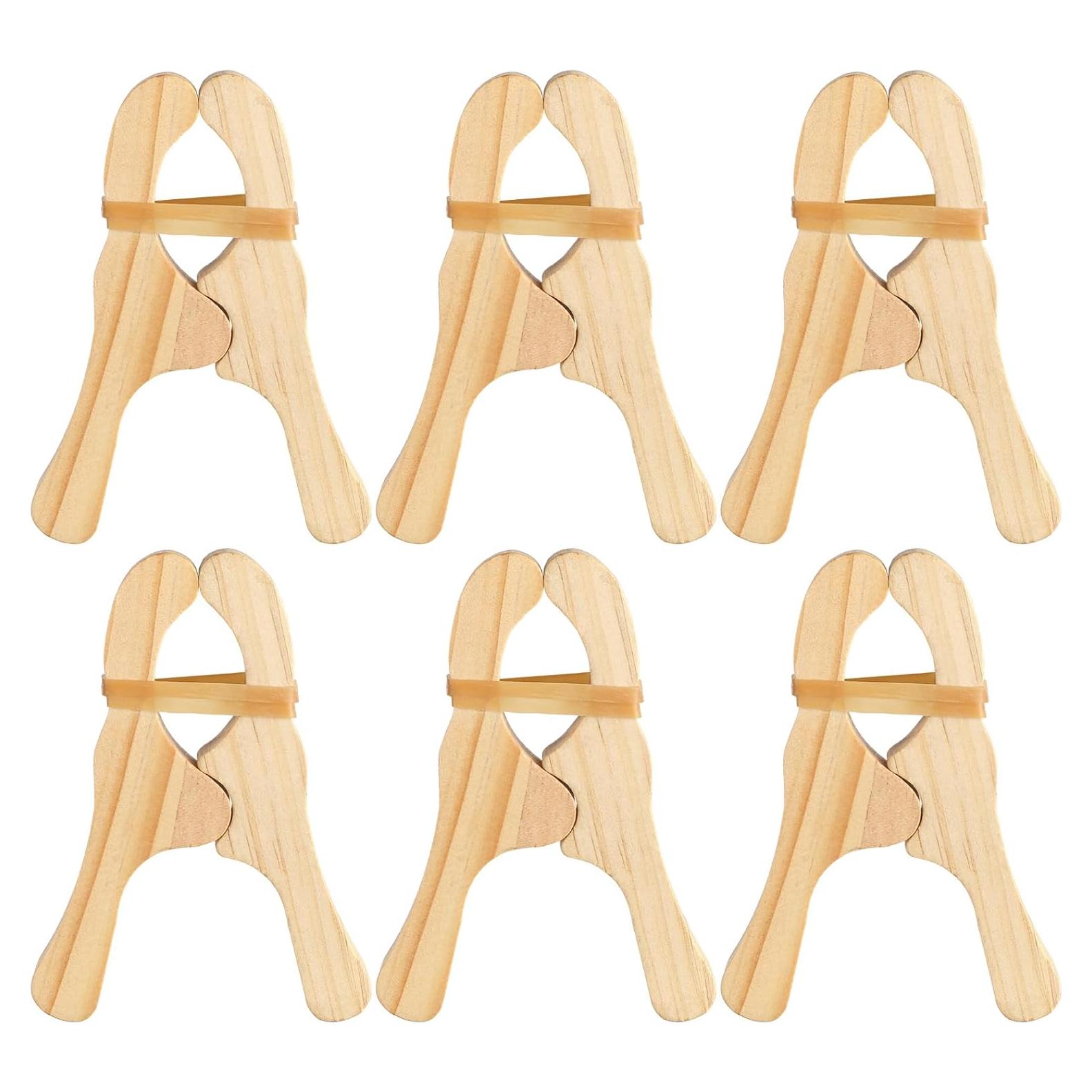 6 Clips de Madera para Jugar Simgoing - Fortalezas Montessori