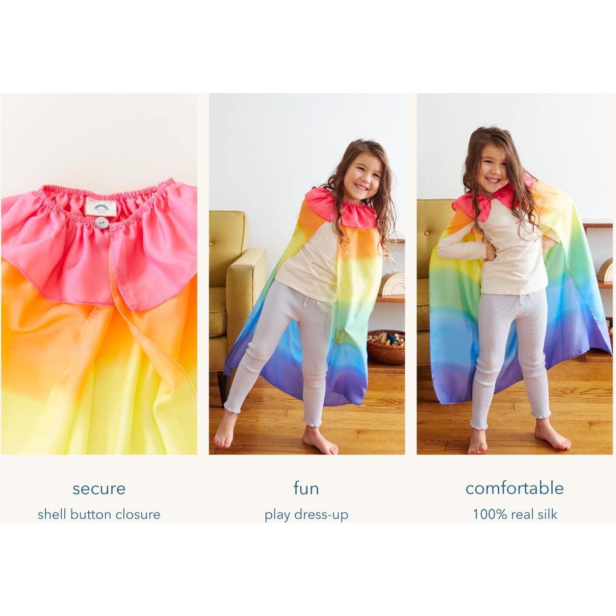 Capa Arcoíris Sarah's Silks para Niños 3 a 8 Años - Seda Pura