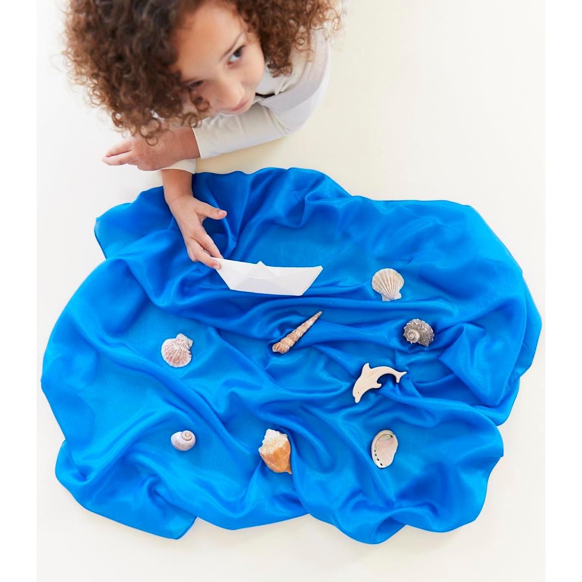 Seda para Jugar de Sarah - 100% Seda Real Teñida a Mano 89x89cm