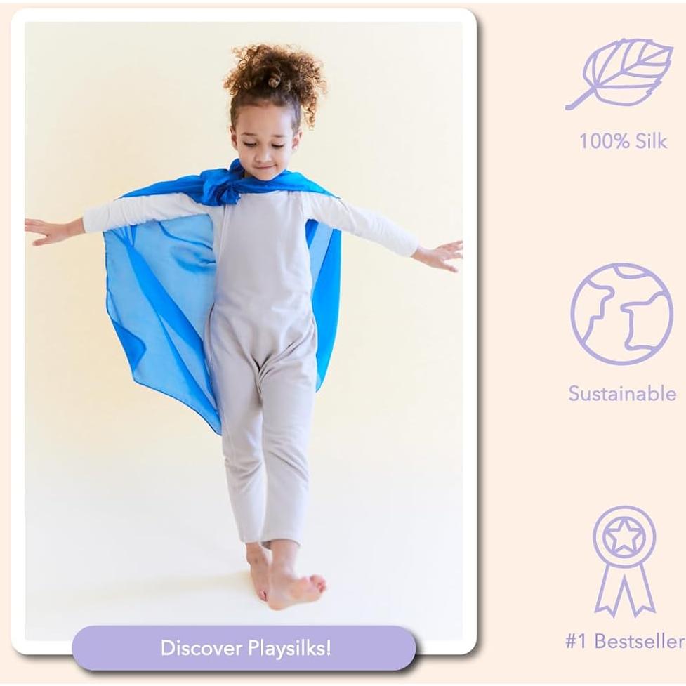 Seda para Jugar de Sarah - 100% Seda Real Teñida a Mano 89x89cm