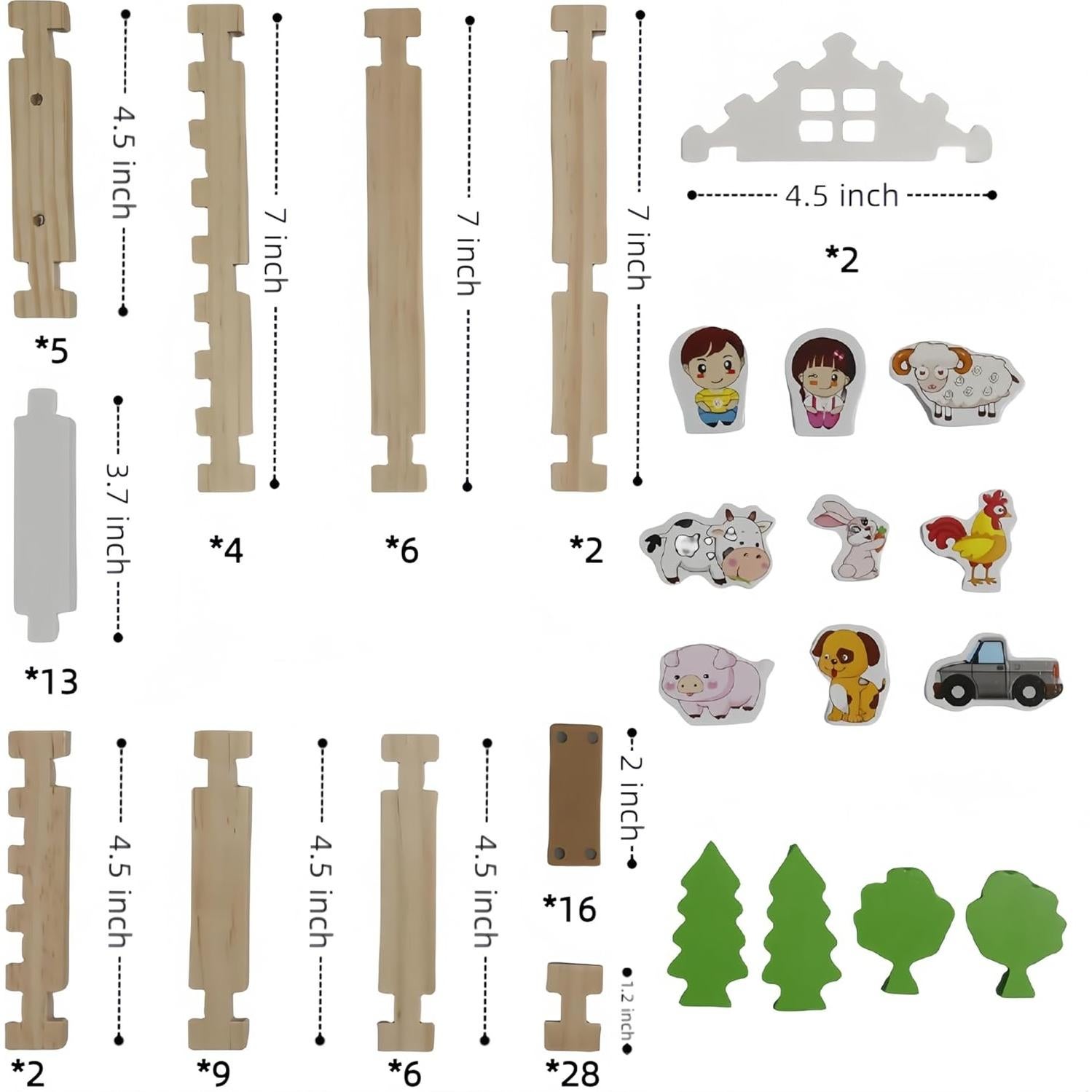 Juego de bloques de construcción de madera 105 piezas - Zhejiang Danny
