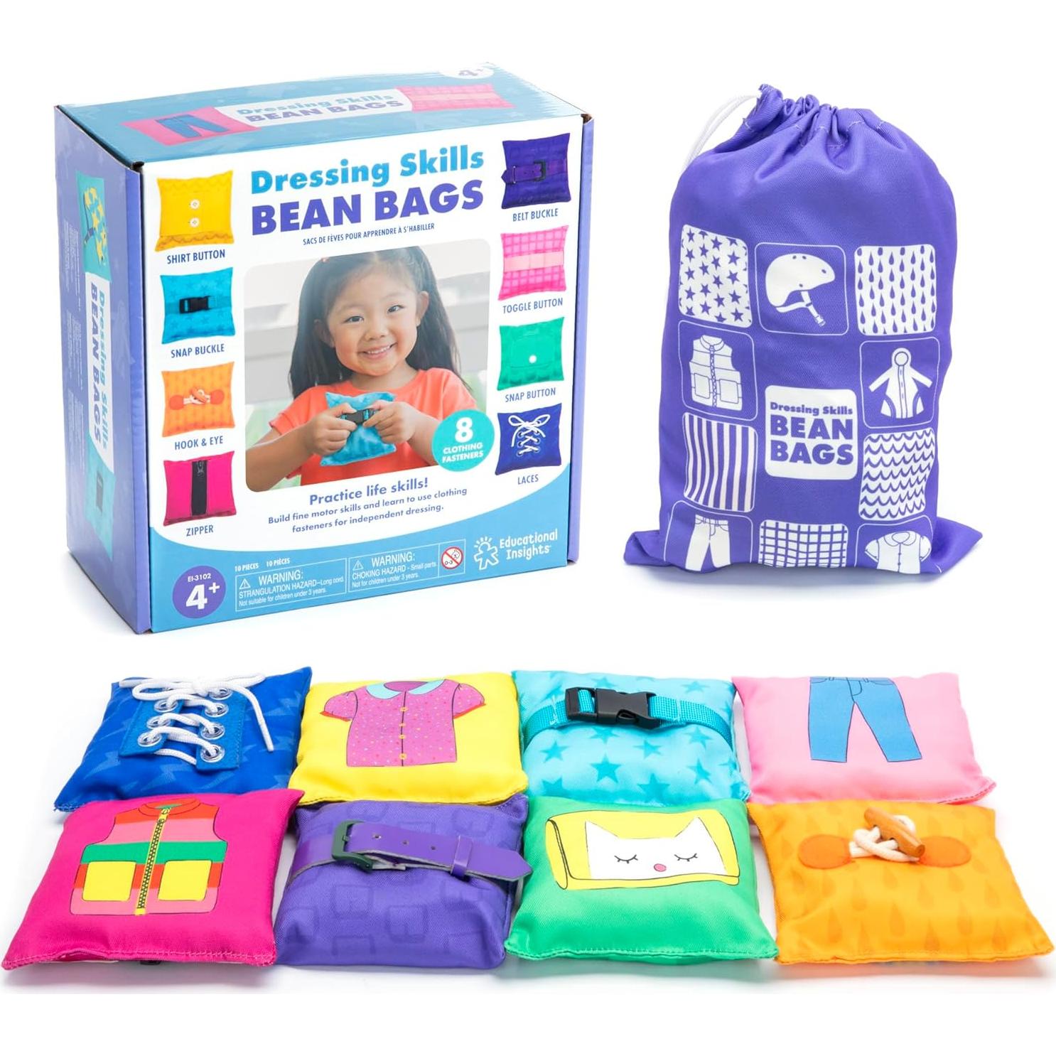 Bolsas de Frijoles para Aprender a Vestirse Educational Insights