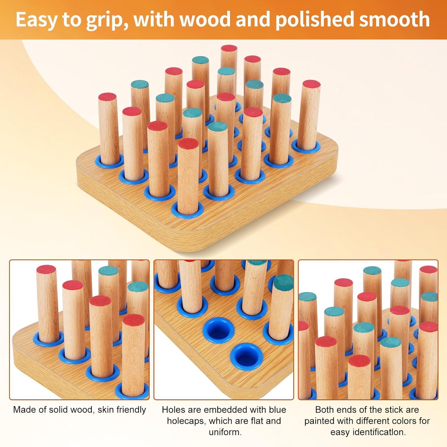 Tablero de Clavos de Madera YiePhiot para Terapia Ocupacional