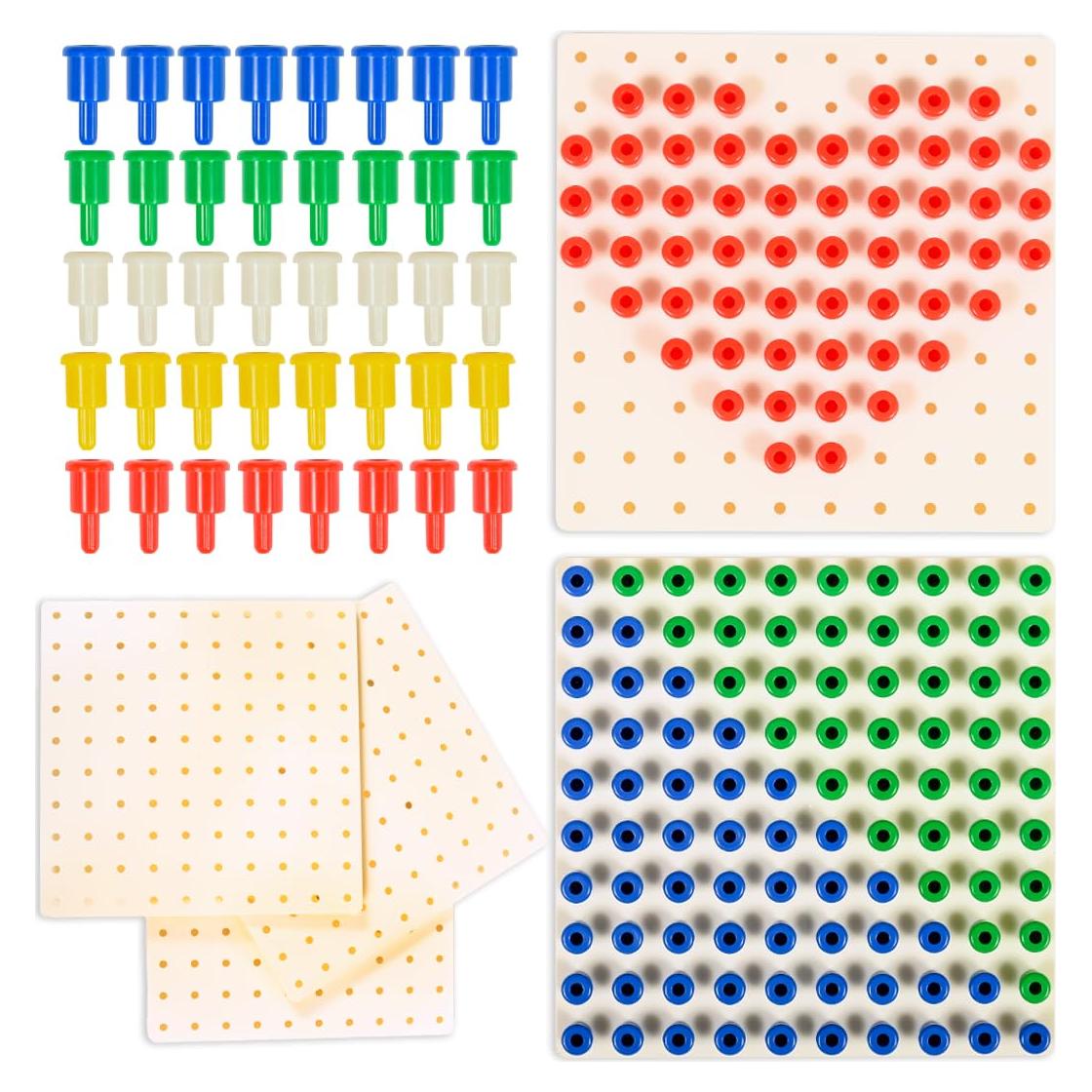 Juego de Puntas y Tableros EDX Education | 1000 Puntas | 5 Tableros | Habilidades Motoras Finas