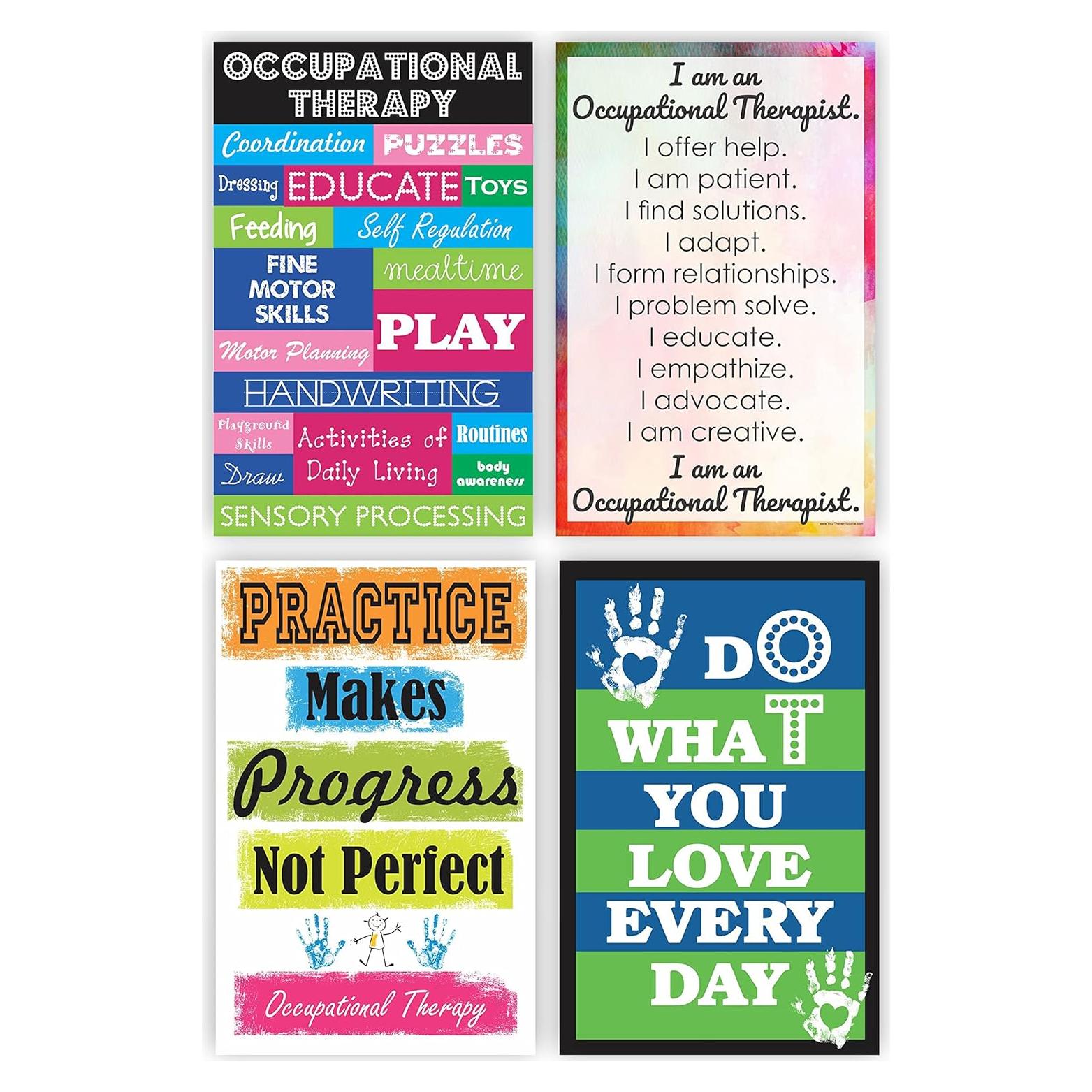 Carteles Motivacionales Terapia Ocupacional Pediátrica - Your Therapy Source