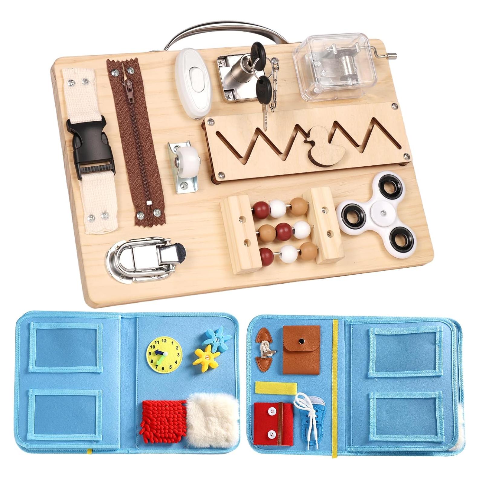 Tablero Sensorial y Manta de Actividad Lontcs para Demencia