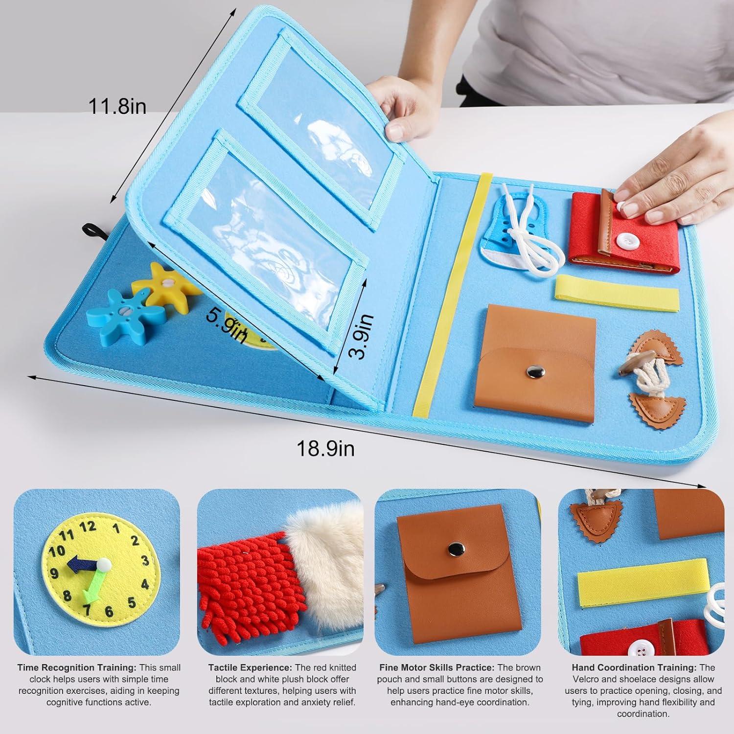 Tablero Sensorial y Manta de Actividad Lontcs para Demencia