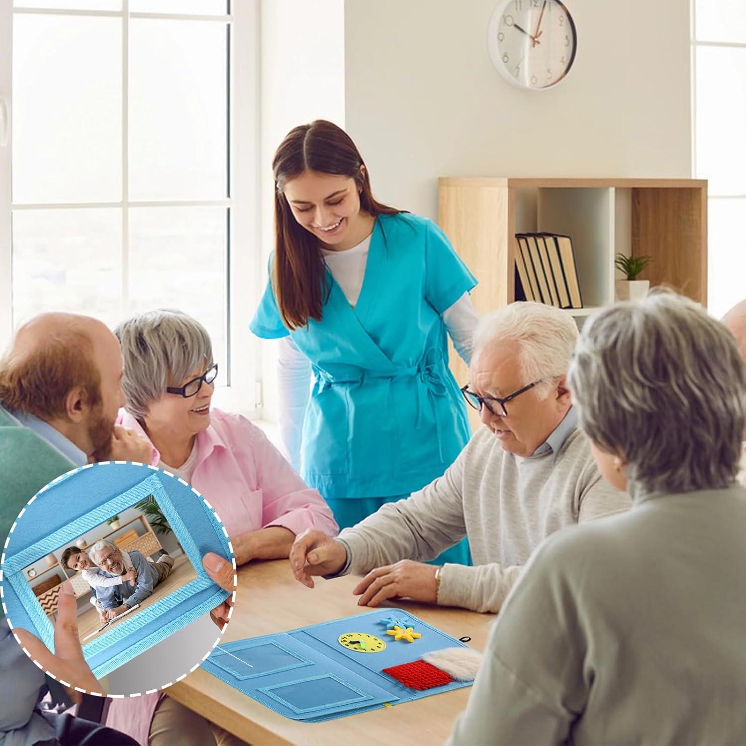 Tablero Sensorial y Manta de Actividad Lontcs para Demencia
