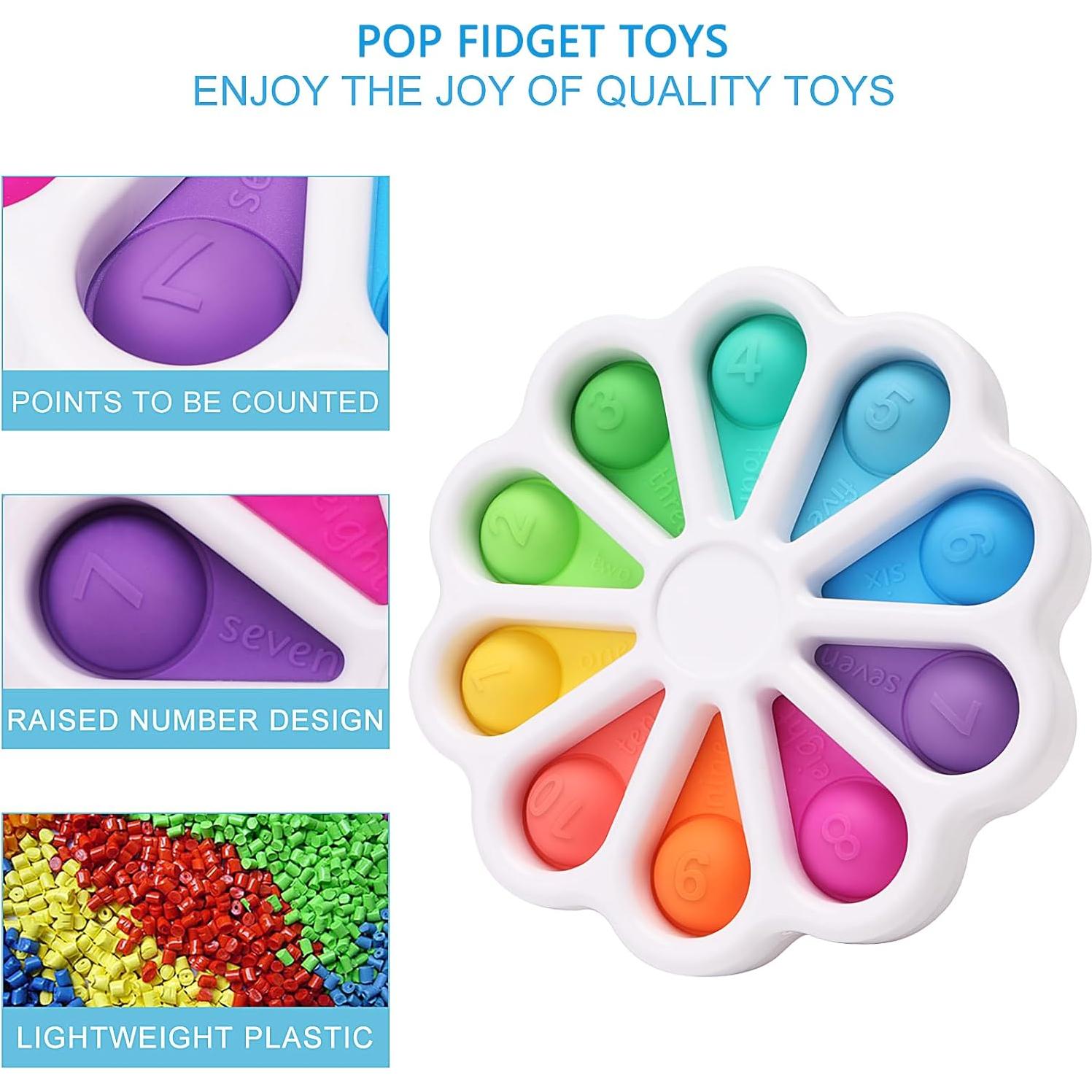 Juguete Sensorial Pop Fidget AFLUODN para Niños 1-3 Años