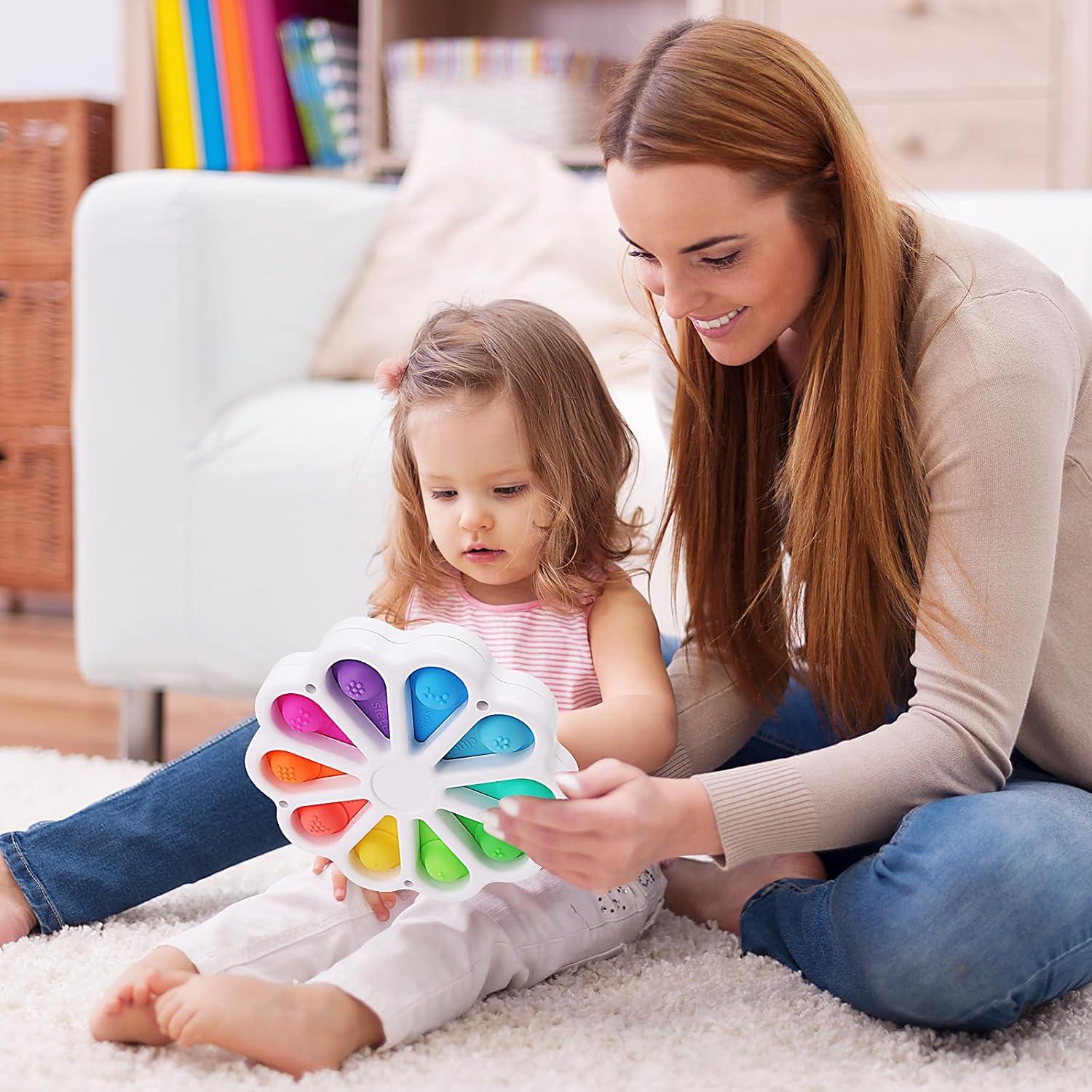 Juguete Sensorial Pop Fidget AFLUODN para Niños 1-3 Años