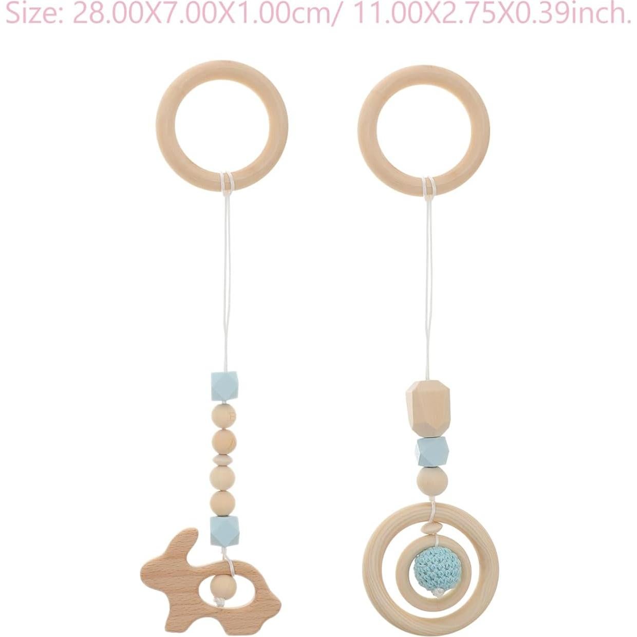 Anillos de Dentición de Madera para Bebés 4 Pcs - Juguetes Montessori