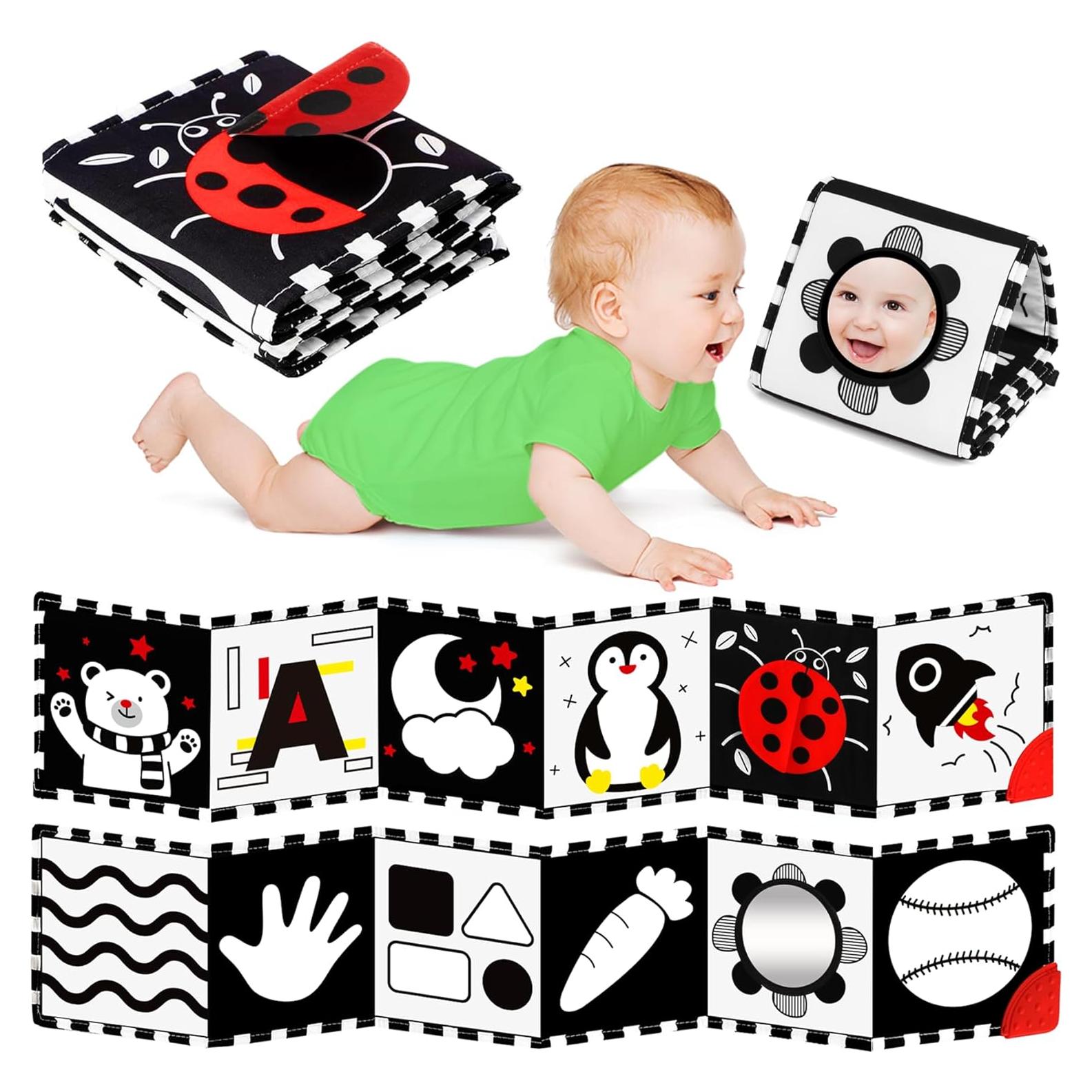 Libro Sensorial para Bebés BBWOO - Alto Contraste 0-12 Meses