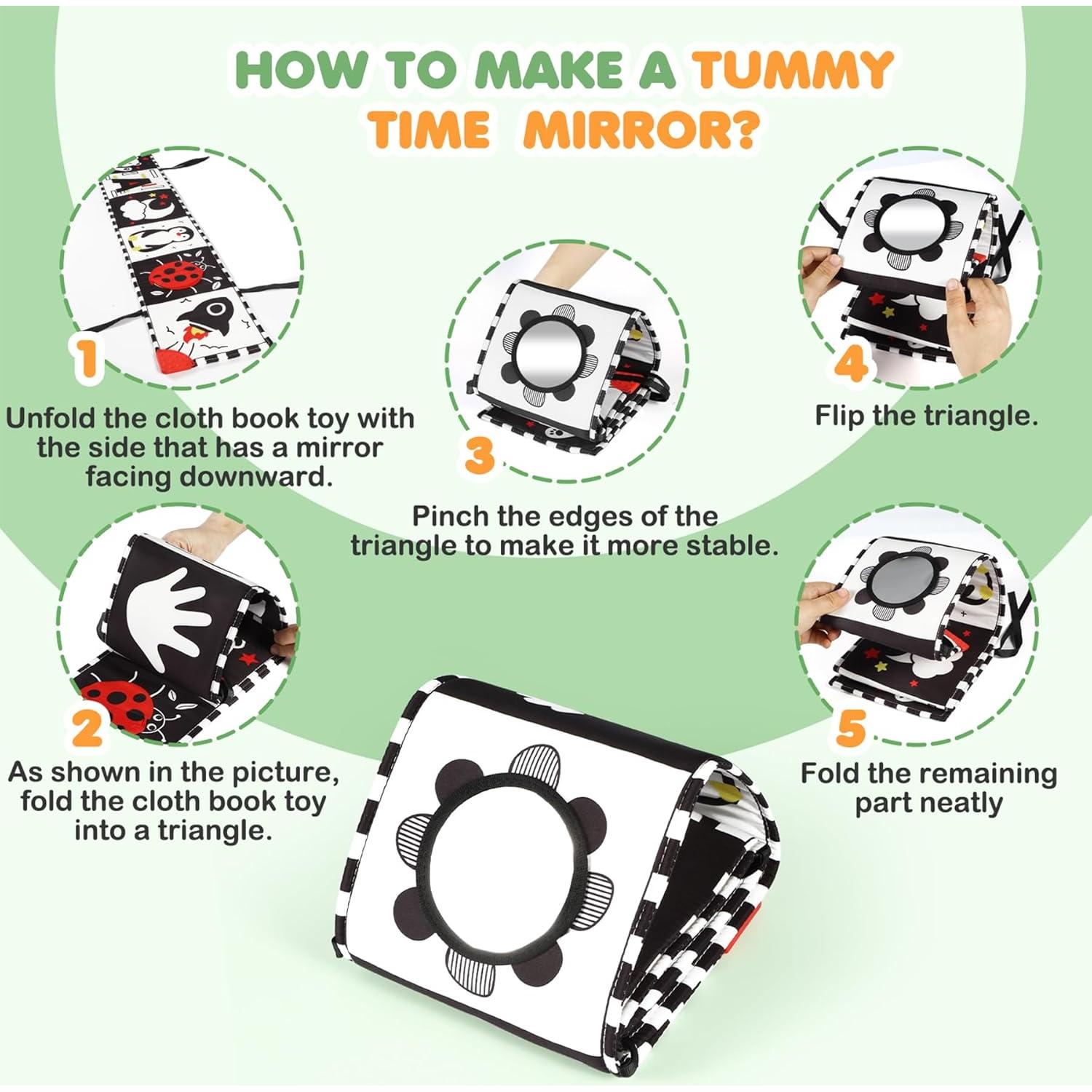 Libro Sensorial para Bebés BBWOO - Alto Contraste 0-12 Meses