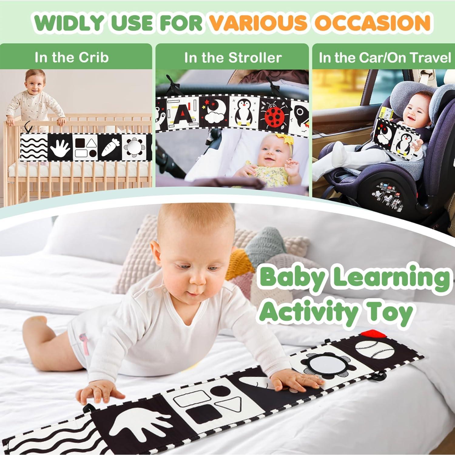 Libro Sensorial para Bebés BBWOO - Alto Contraste 0-12 Meses