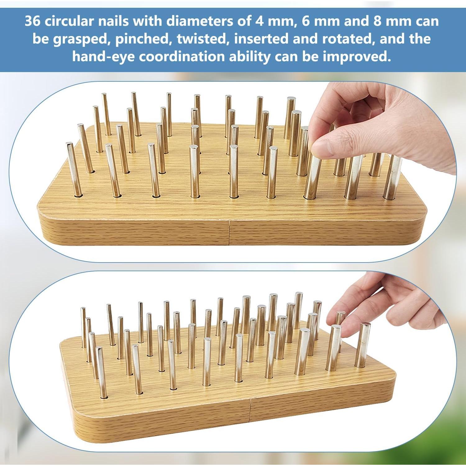 Tablero de Clavos de Madera Choonjin 36 Agujeros Terapia Ocupacional