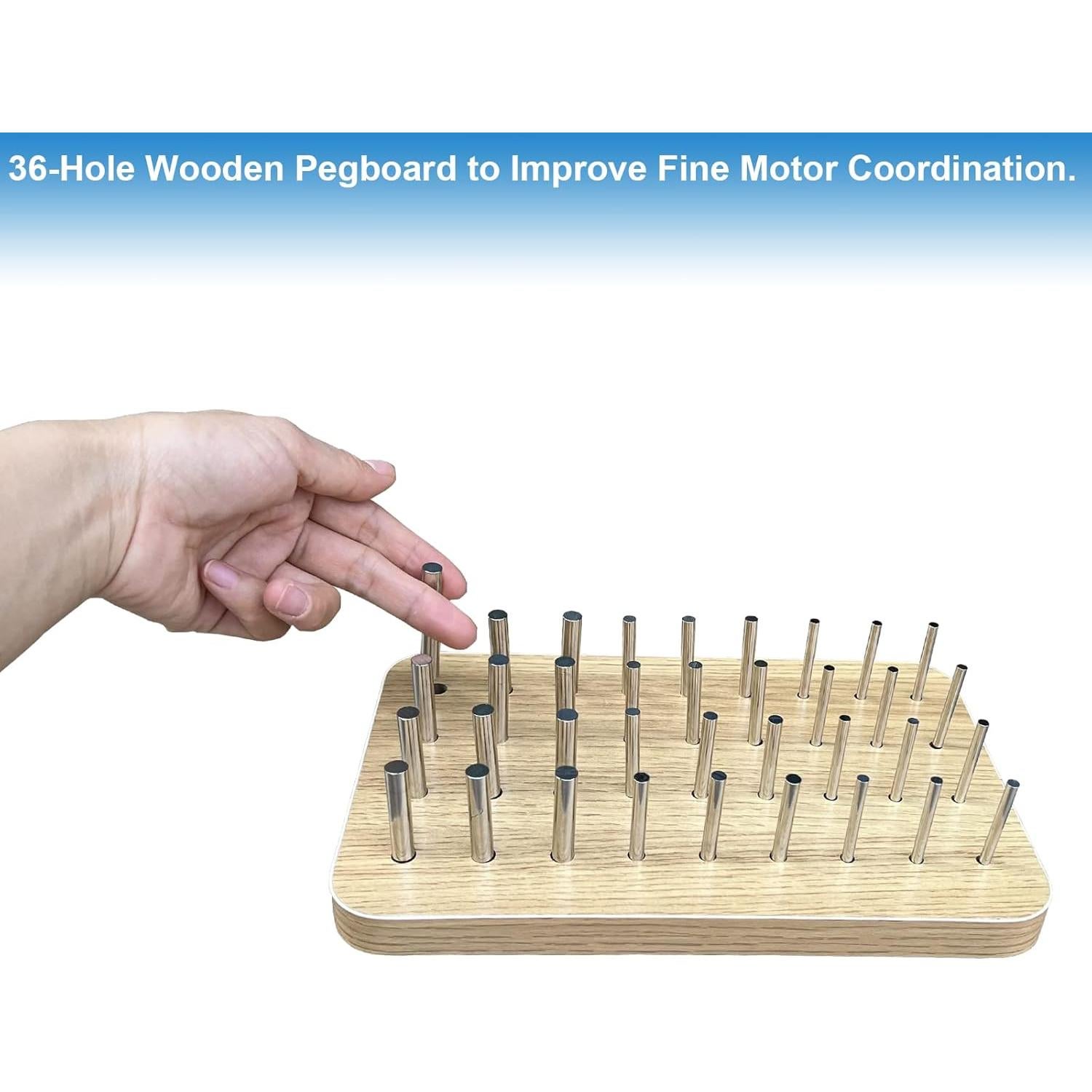 Tablero de Clavos de Madera Muxiano 36 Agujeros Rehabilitación
