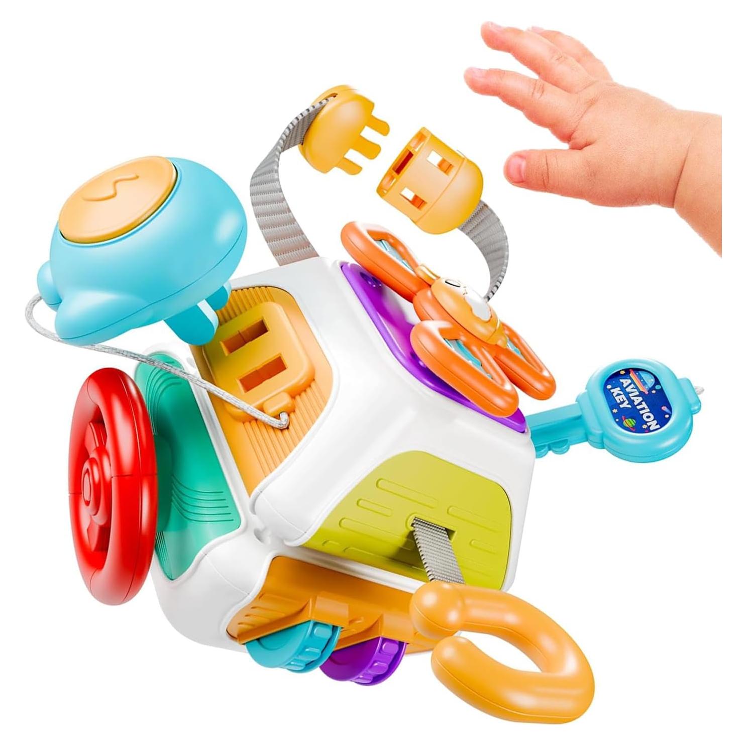 Cubo Ocupado Montessori WYCYJU 10 en 1 para Niños 1-3 Años