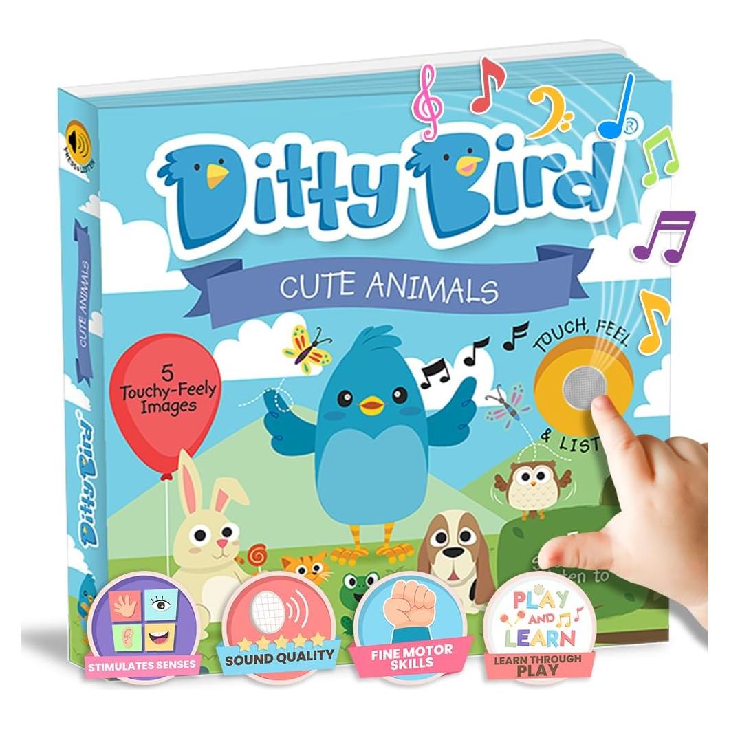 Libro Musical Interactivo Ditty Bird Animales 1-3 Años