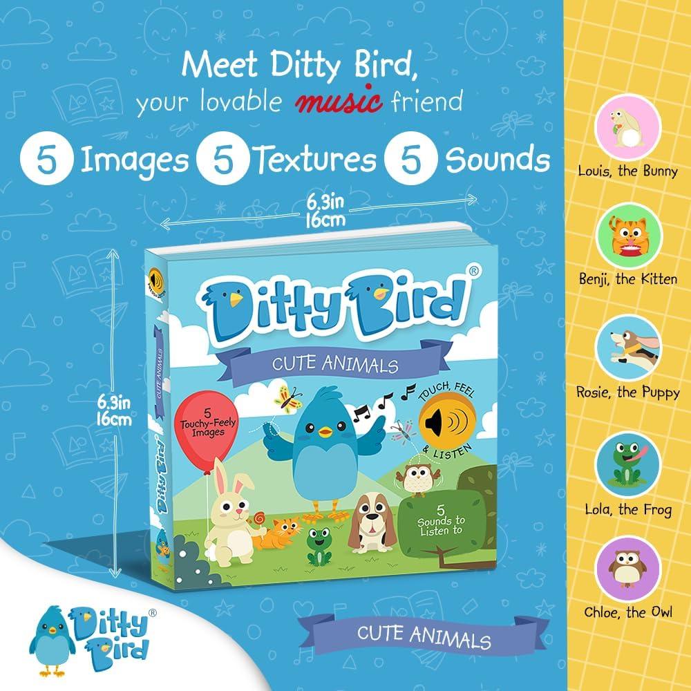 Libro Musical Interactivo Ditty Bird Animales 1-3 Años