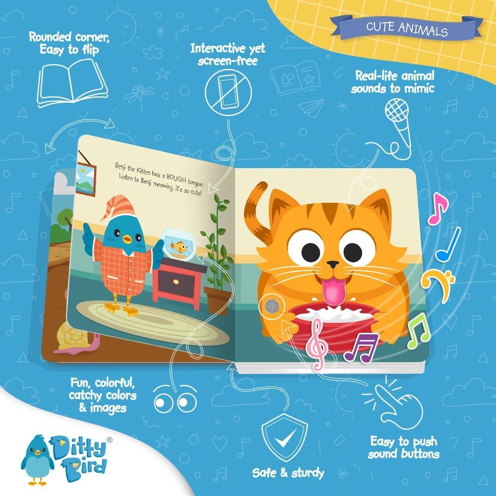 Libro Musical Interactivo Ditty Bird Animales 1-3 Años