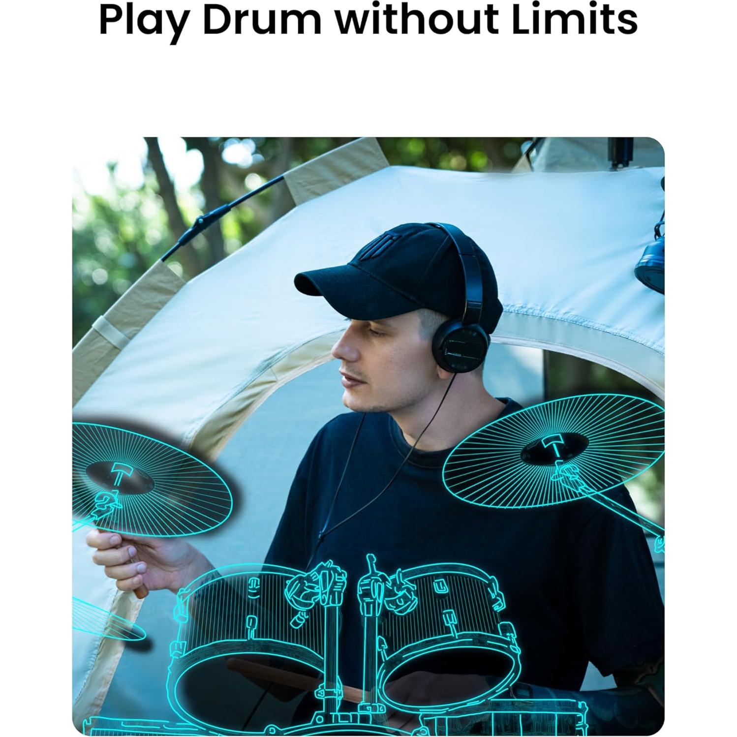 Batería Electrónica AeroBand PocketDrum2 MAX - 8 Tonos, Bluetooth, USB MIDI