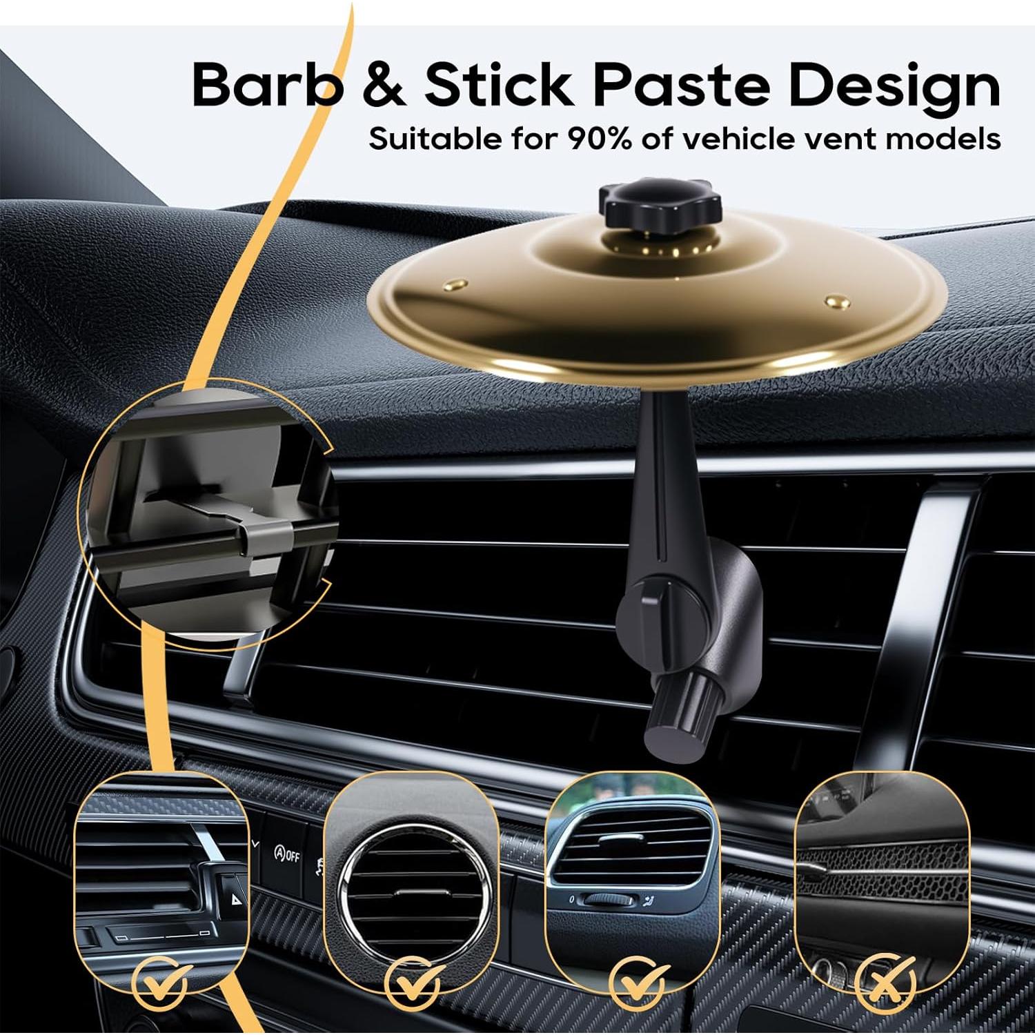 Cymbal de aire para coche WesGen CL001 - Oro, 15 cm