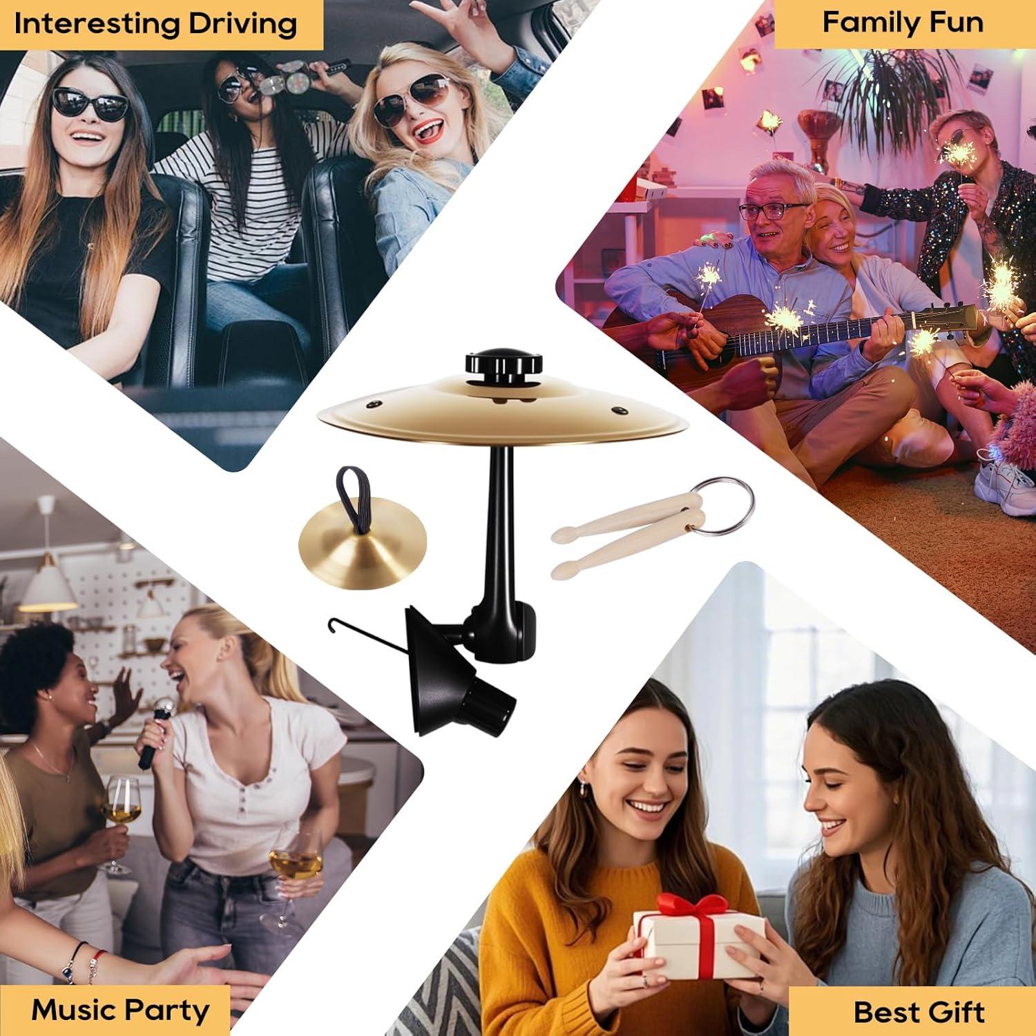 Cymbal de aire para coche WesGen CL001 - Oro, 15 cm