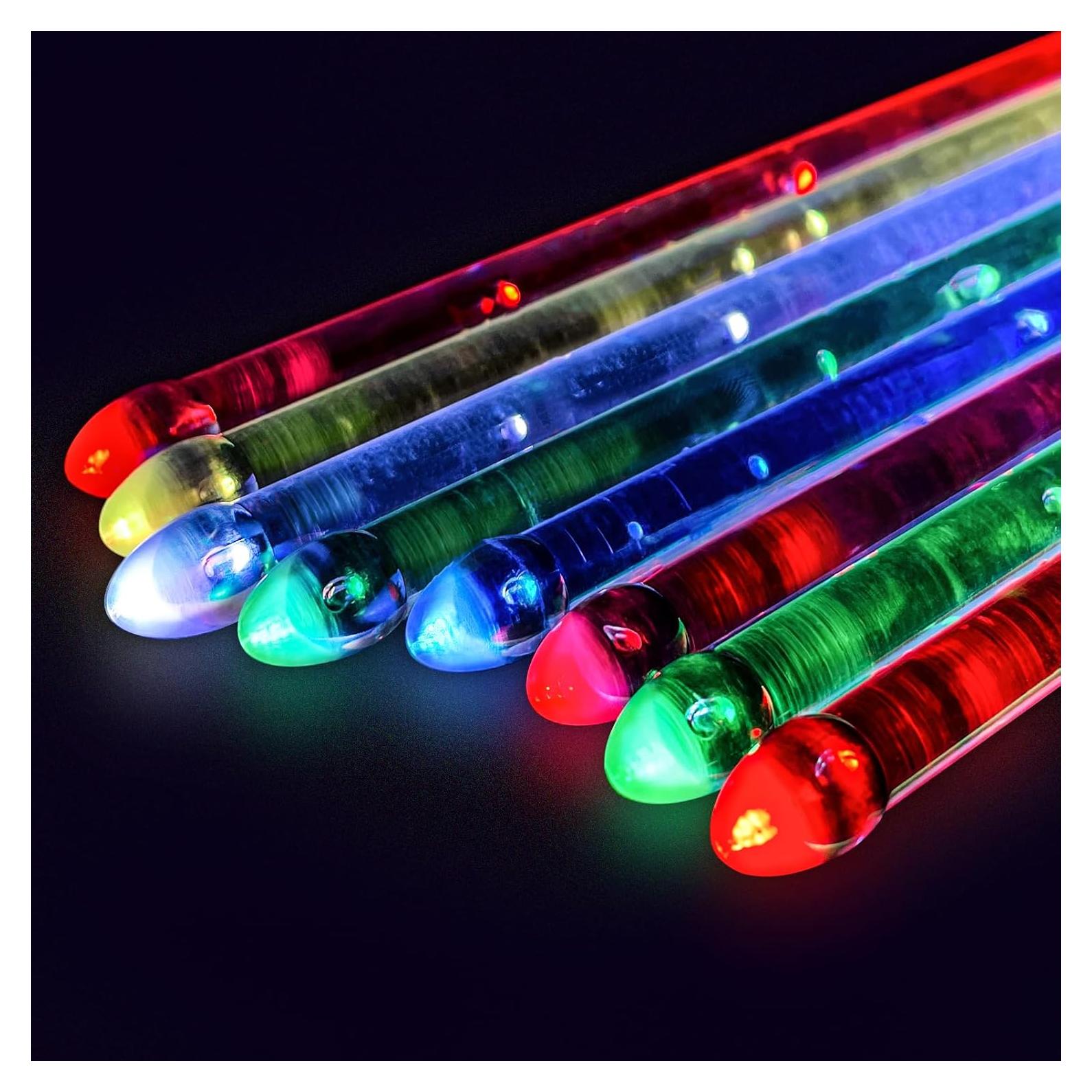 Palos de Tambor LED Hami - 2 Piezas, Multicolor, Carga USB