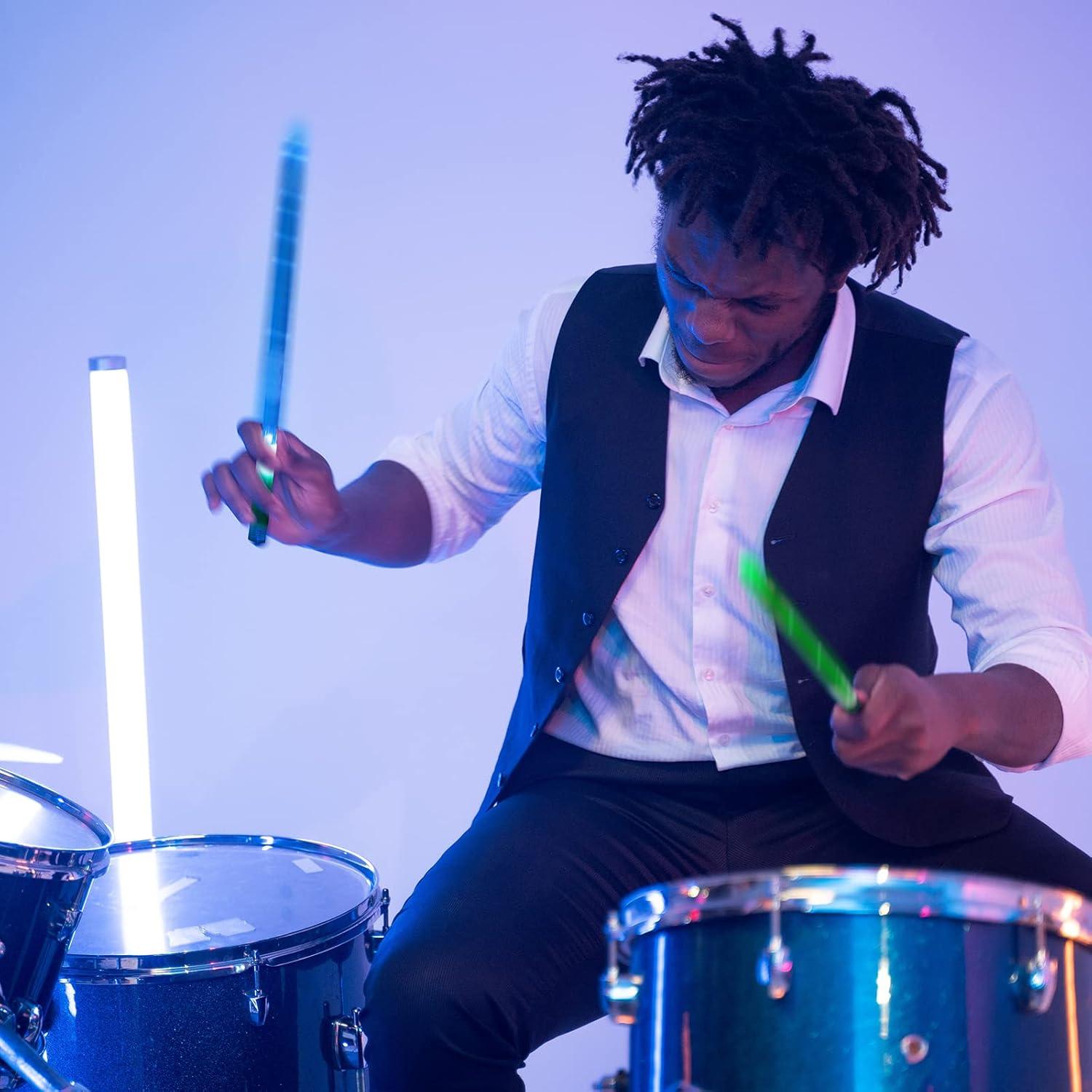 Palos de Tambor LED Hami - 2 Piezas, Multicolor, Carga USB