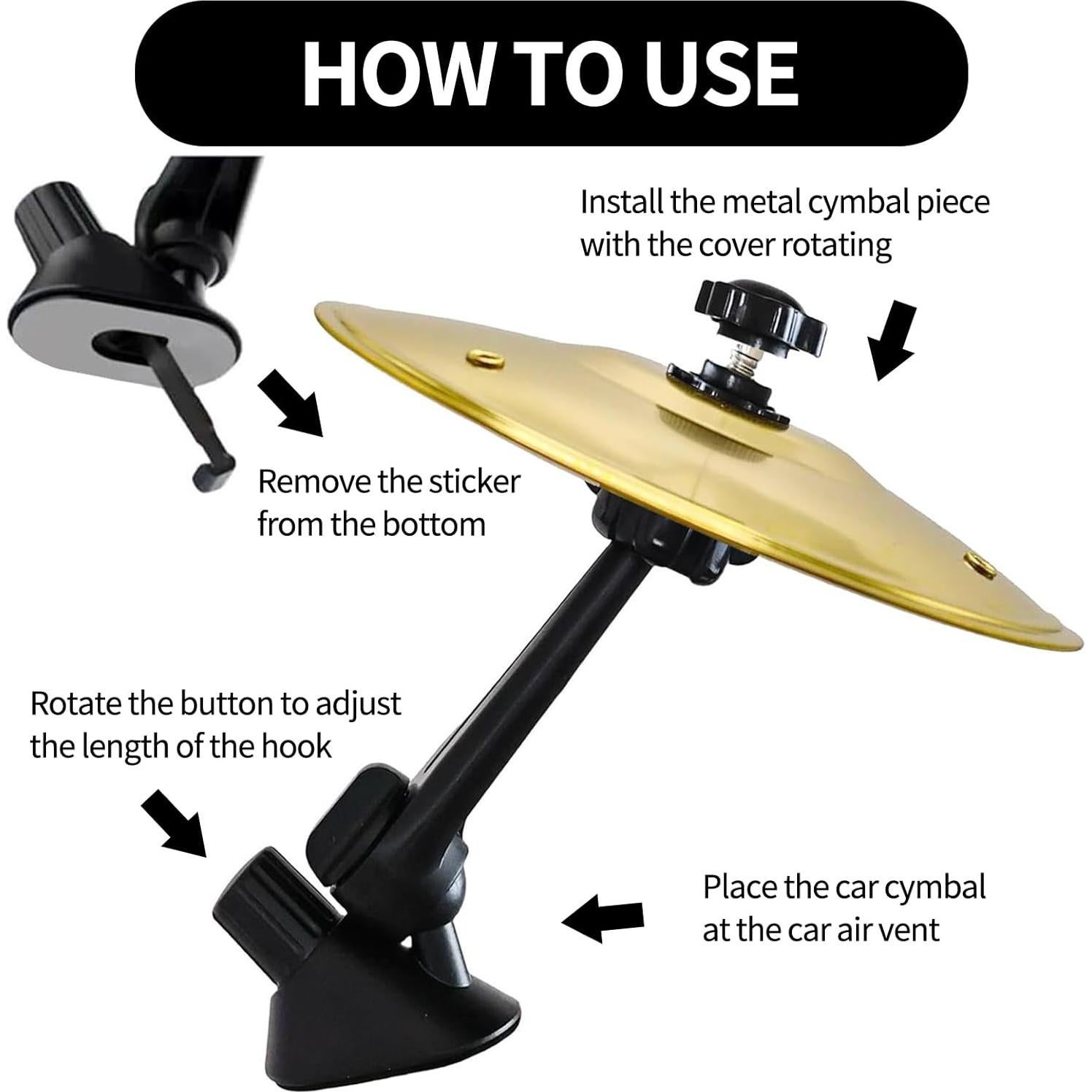 Cymbal de Aire para Auto TAEERY Dorado, 99.6g, Compacto