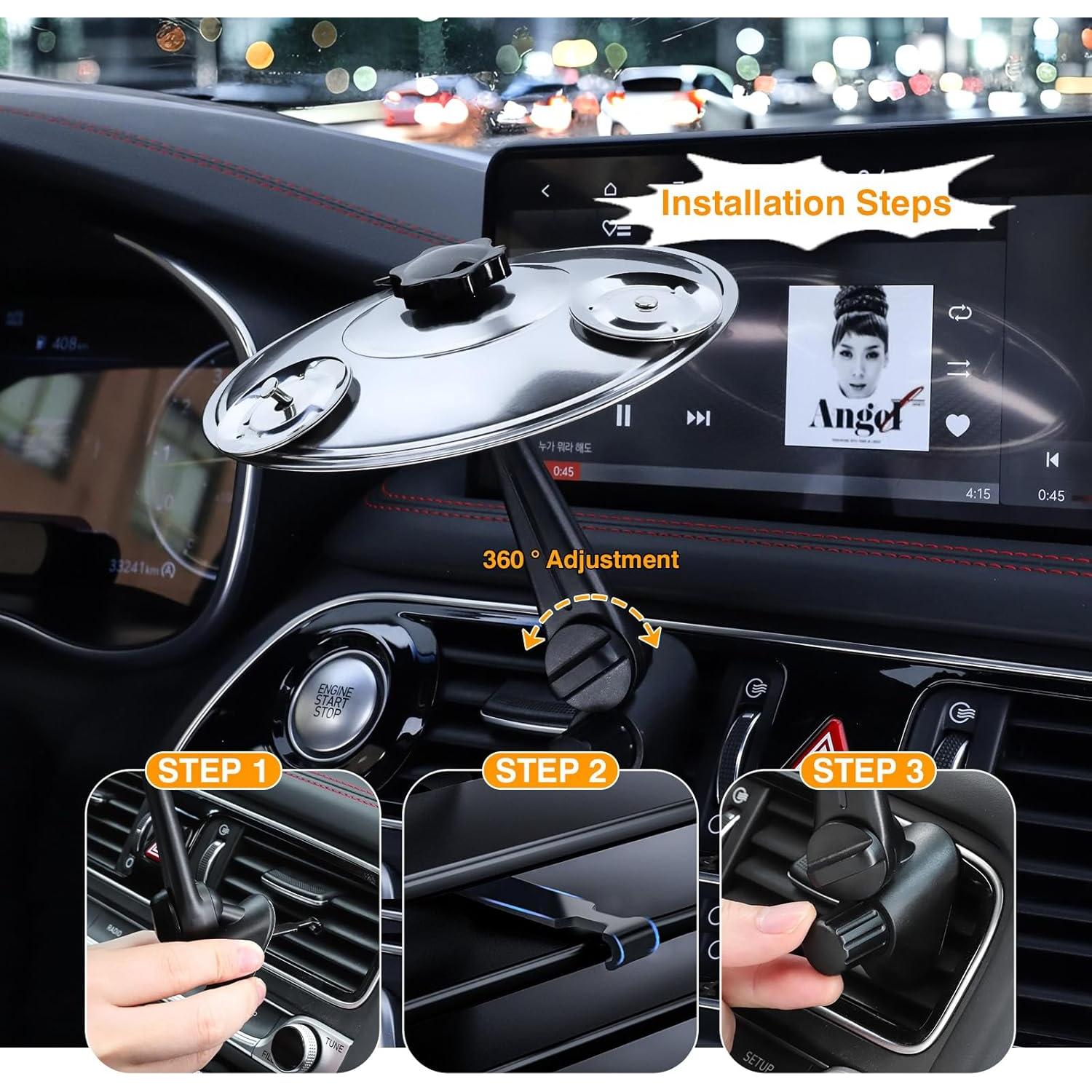 Parcho Mejorado Platillo de Ventilación para Auto Plata