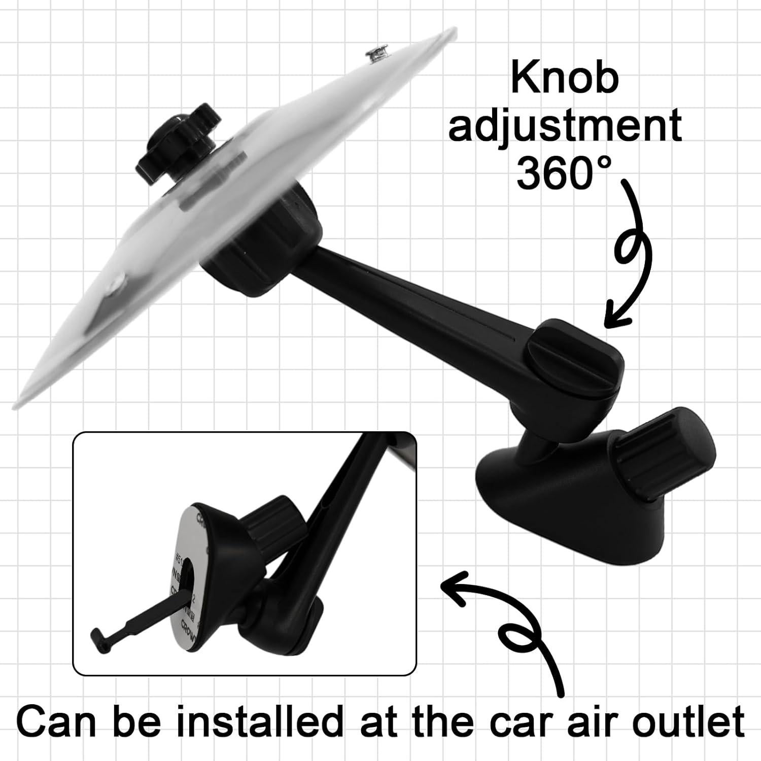 Cymbal de Coche Plata - Mini Platillo para Decoración Automotriz