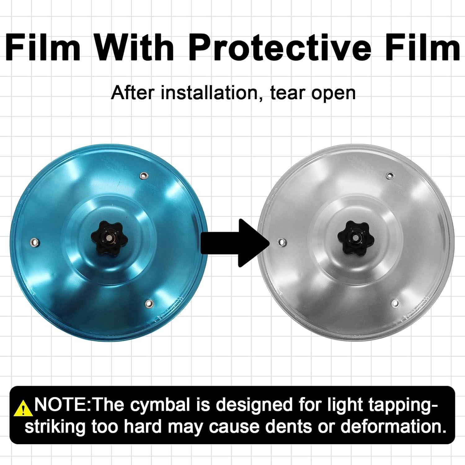 Cymbal de Coche Plata - Mini Platillo para Decoración Automotriz