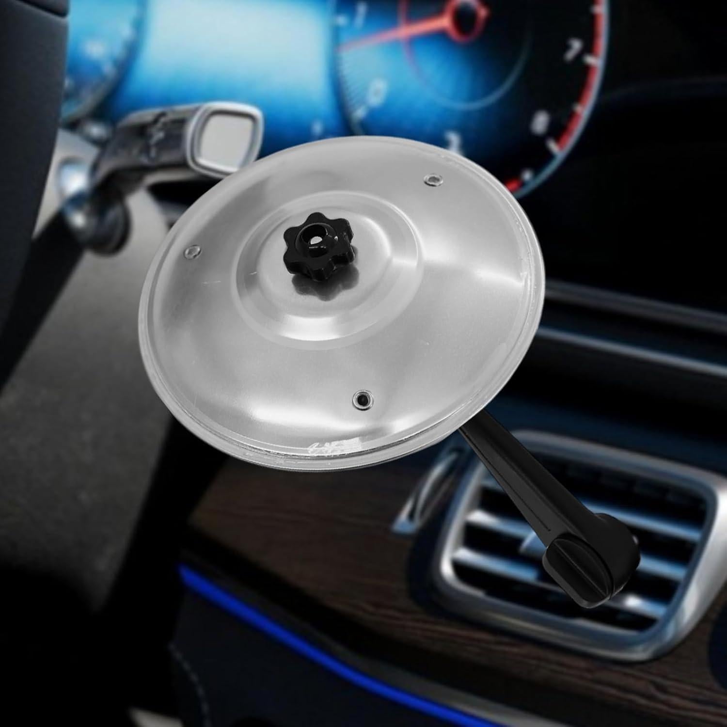 Cymbal de Coche Plata - Mini Platillo para Decoración Automotriz