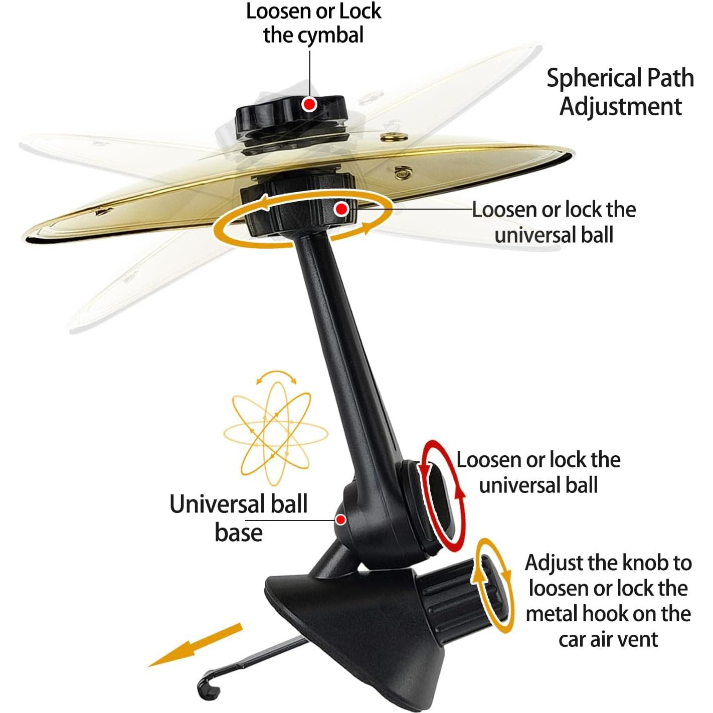 Cymbal de Aire para Auto Besiciwiin Oro 14 cm Divertido