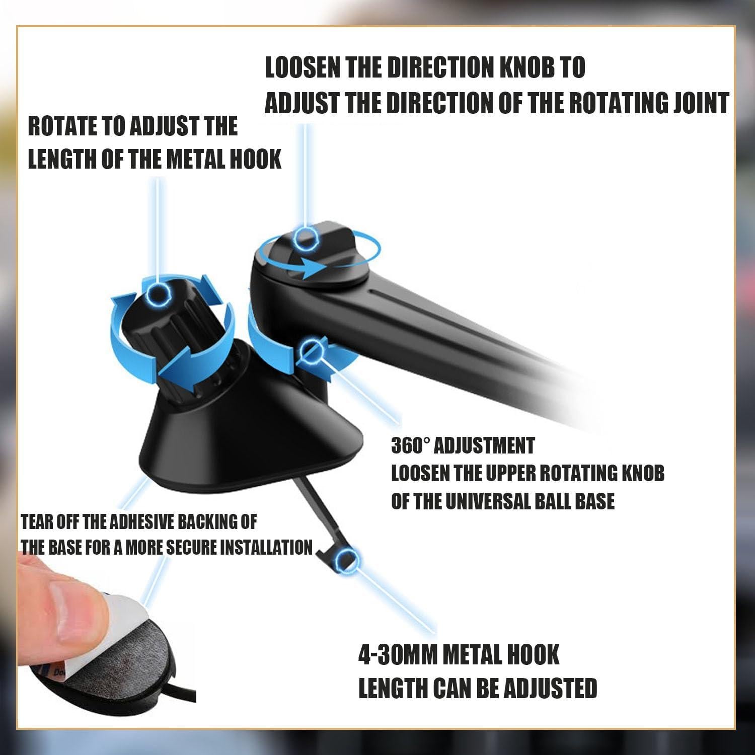 Cymbal de Ventilación de Coche BOVVSKY Mini Plata