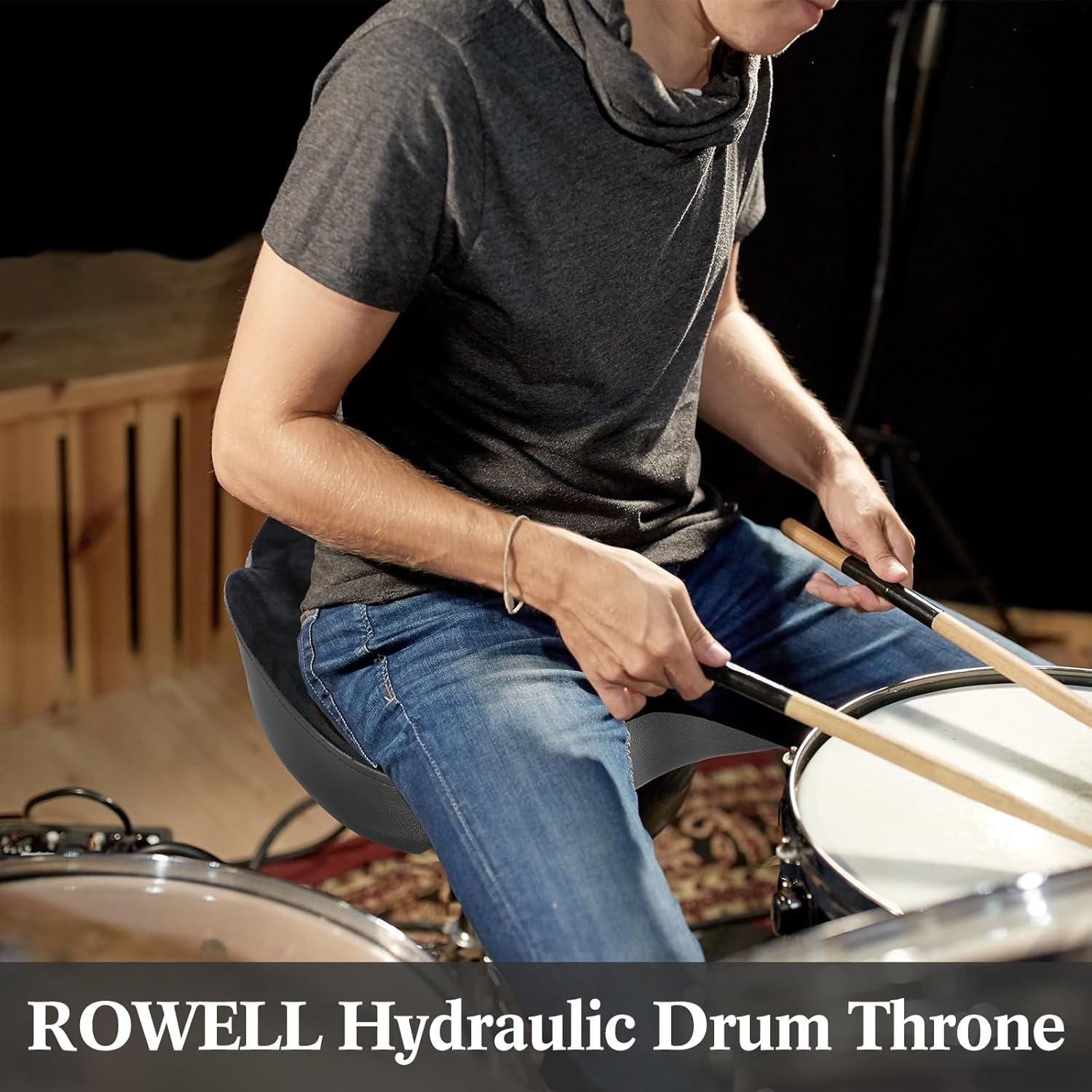 Trono Hidráulico ROWELL Ajustable 3D Negro 7.06 kg